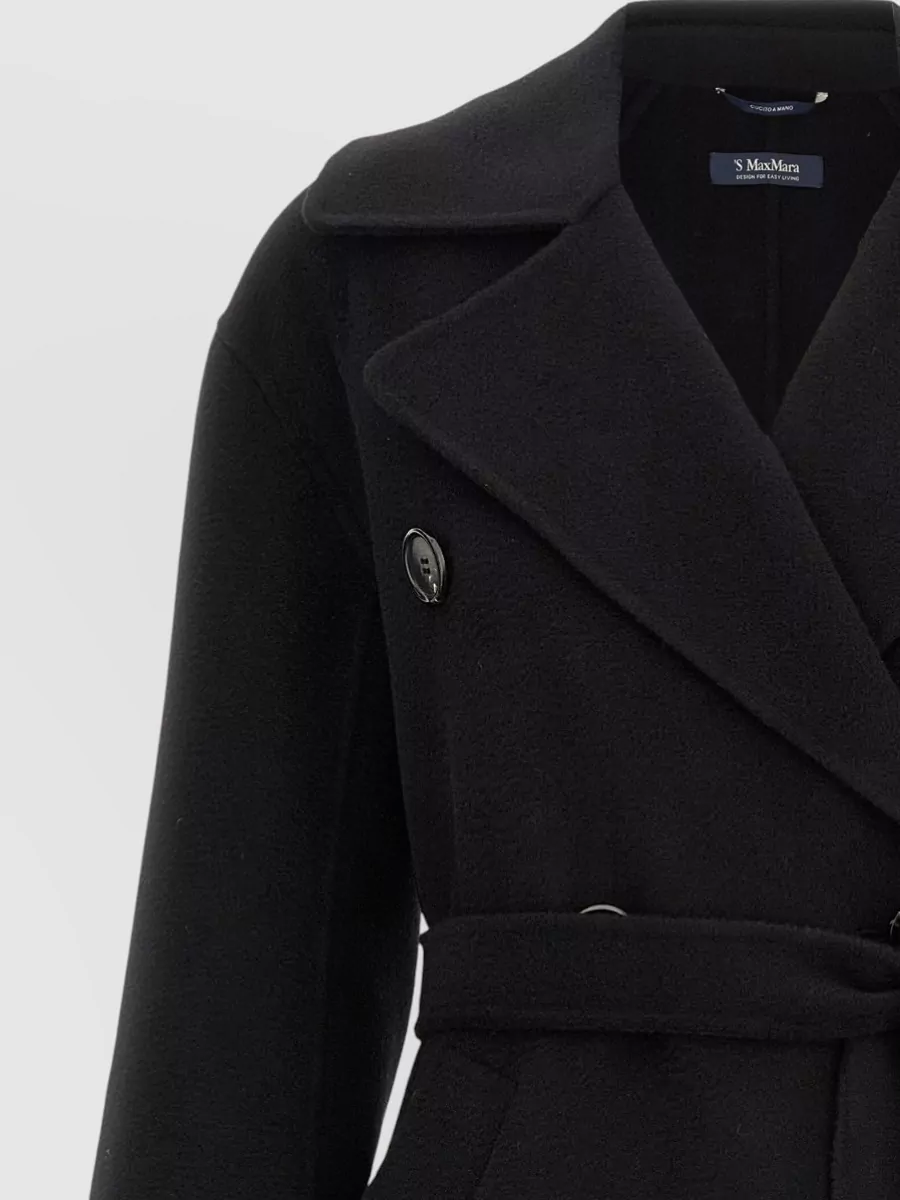S Max Mara Cashmere Double-Breasted Long Coat
