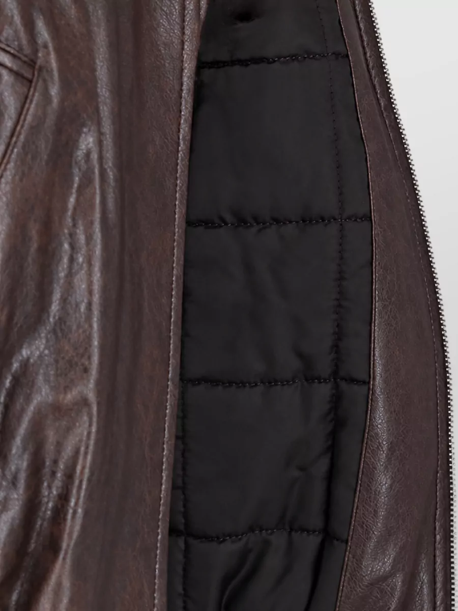 Low Classic Leather Coat