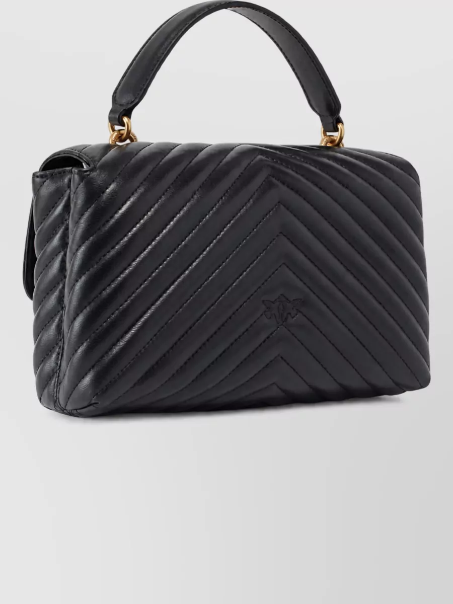 Pinko Love Bag Puff Leather Clutch Bag