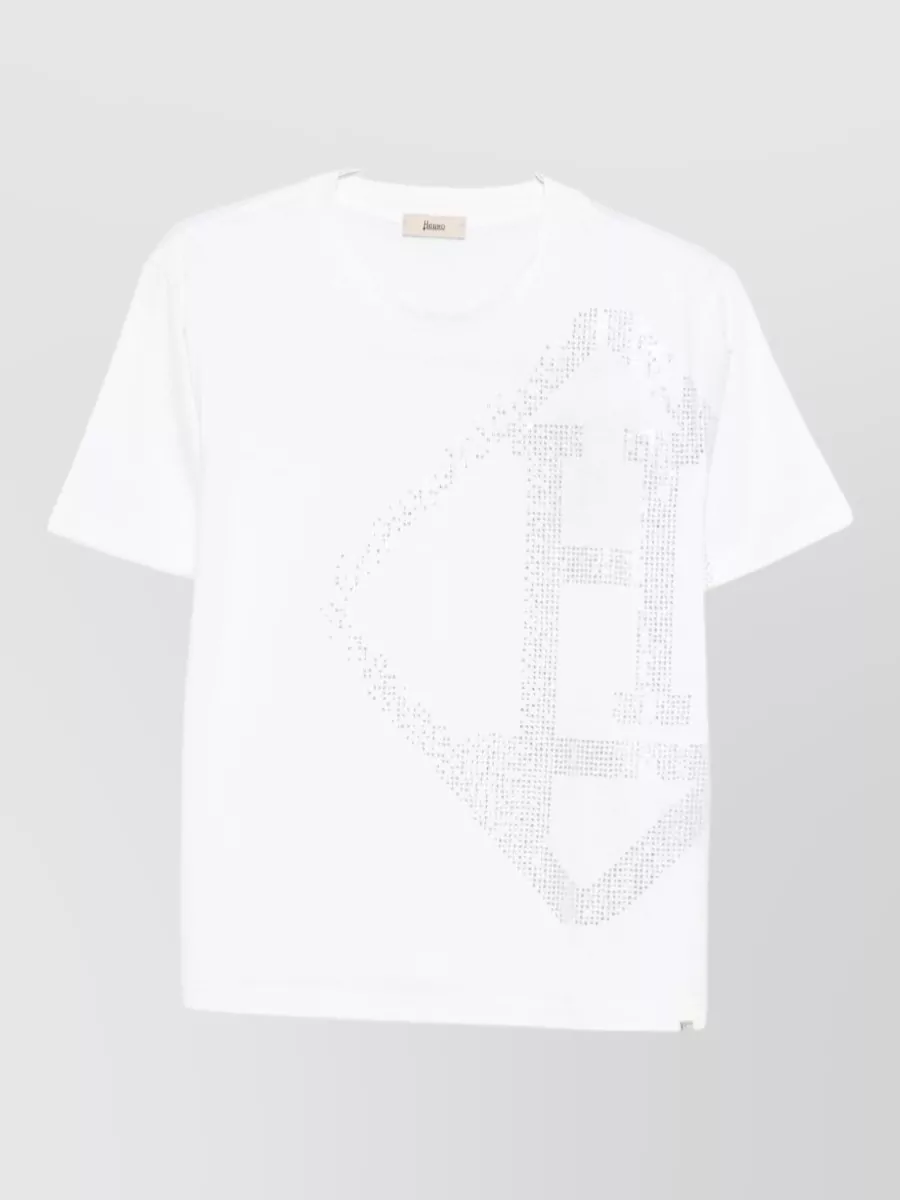 Herno cotton crew neck short sleeve t-shirt
