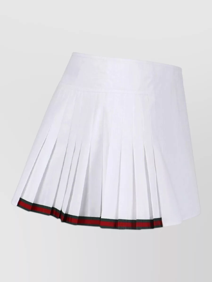 Gucci Cotton Pleated Mini Skirt