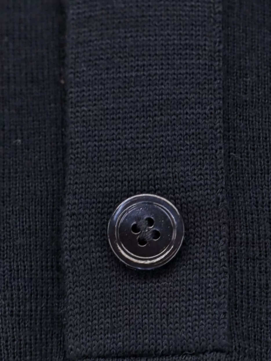 Burberry Wool Polo Shirt With Ribbed Profiles And Short Sleeves