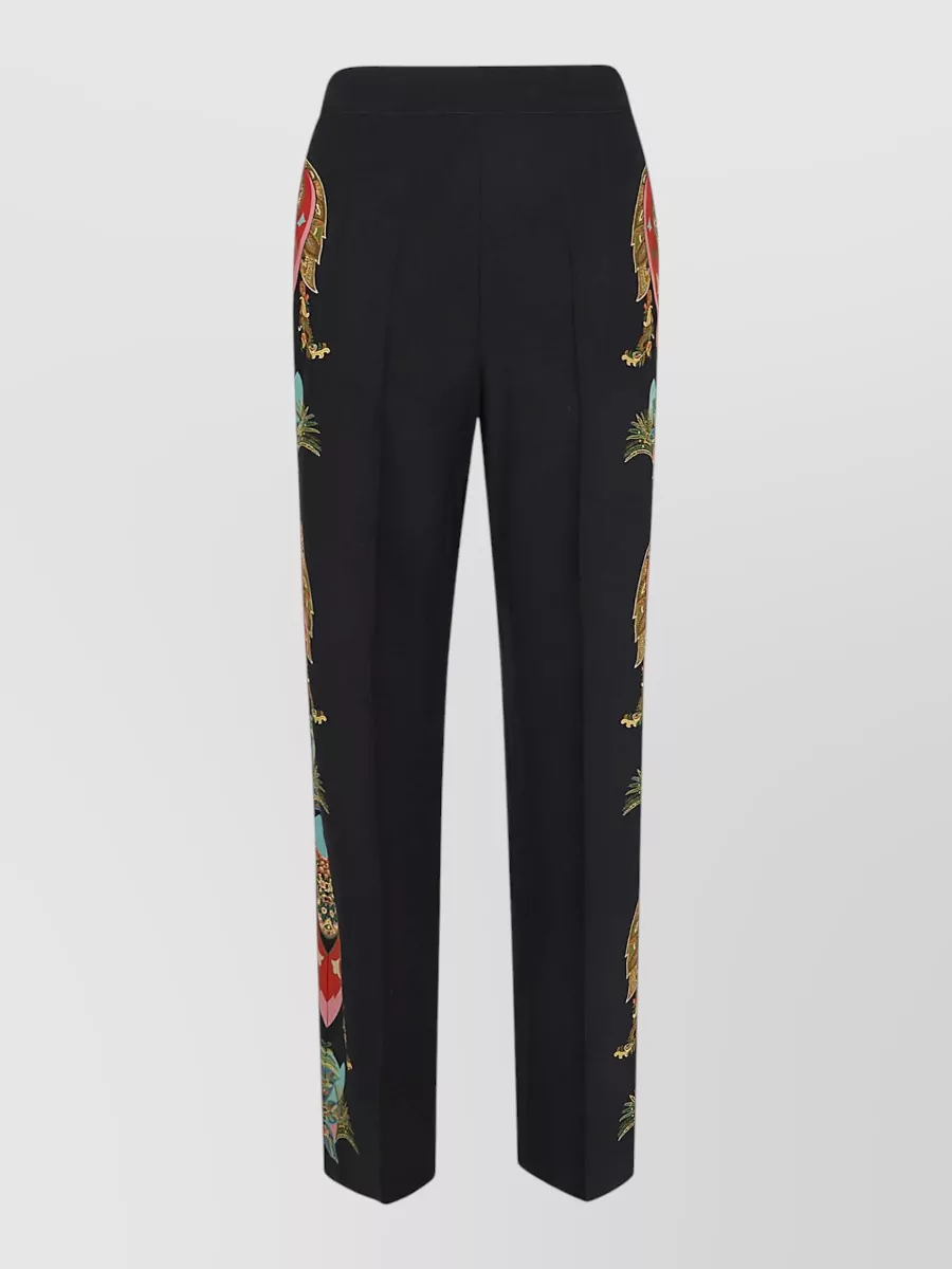 Etro silk high-rise paisley-print palazzo trousers