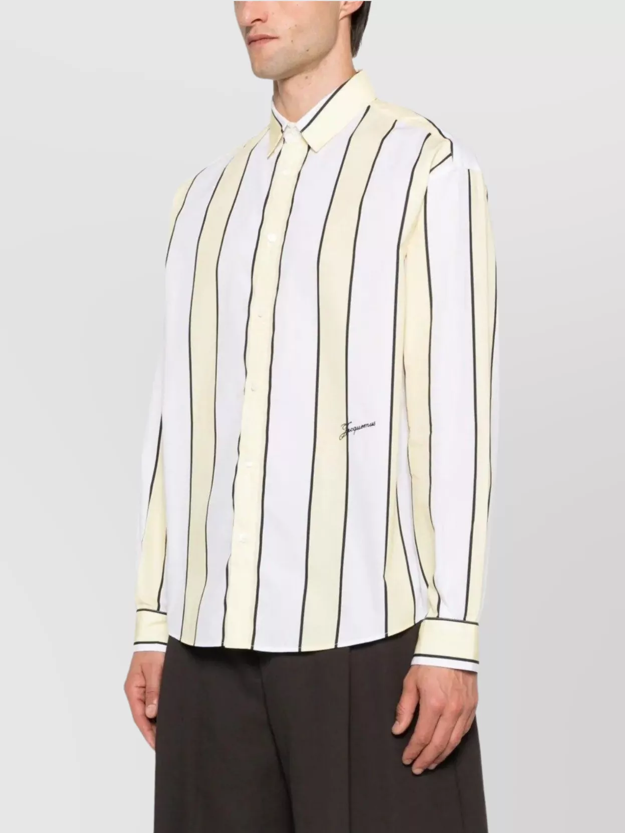 Jacquemus Simon Shirt Buttoned Cuffs Striped Pattern