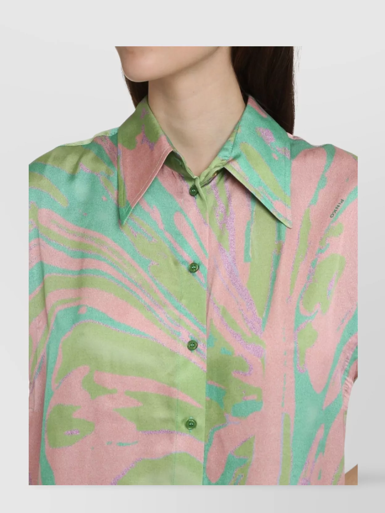 Pinko Abstract Pattern Viscose Shirt