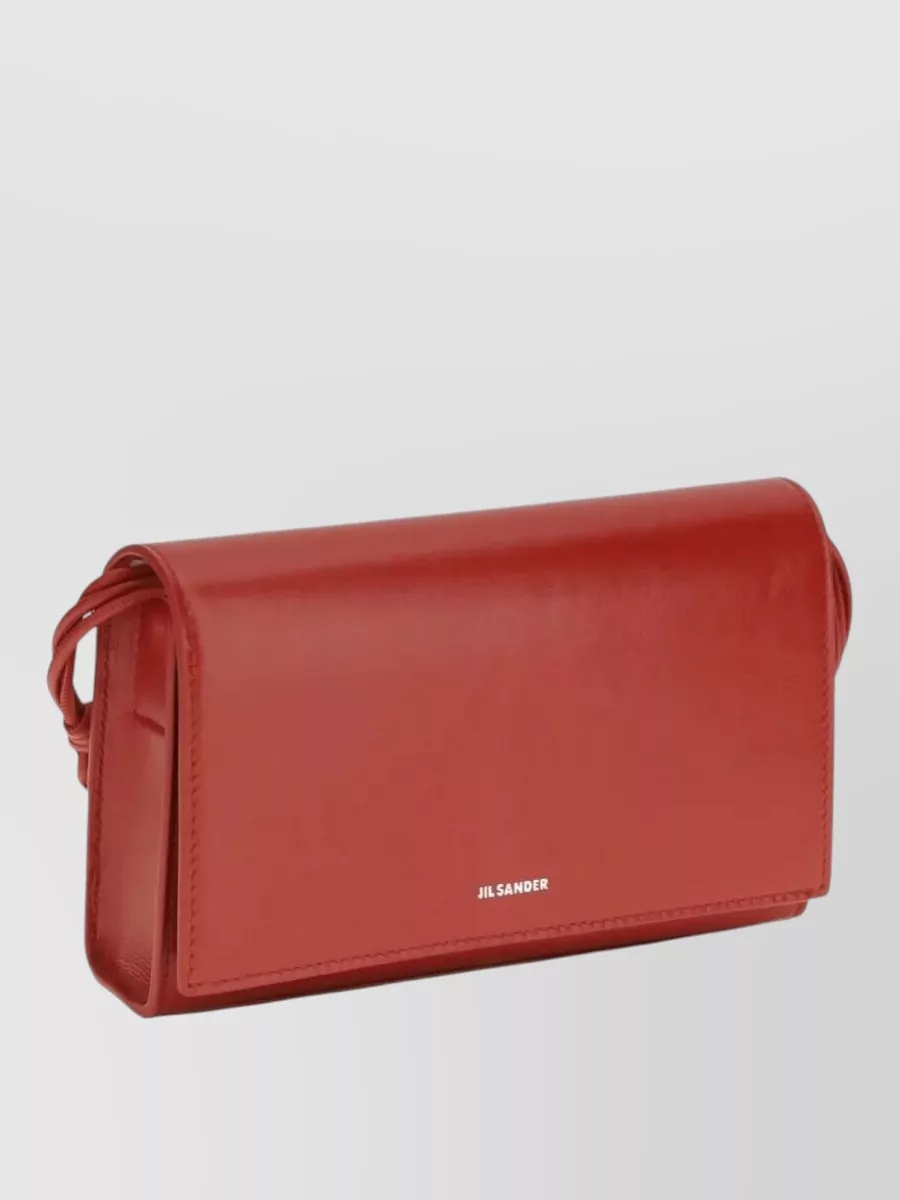 Jil Sander Leather Crossbody Wallet On Chain