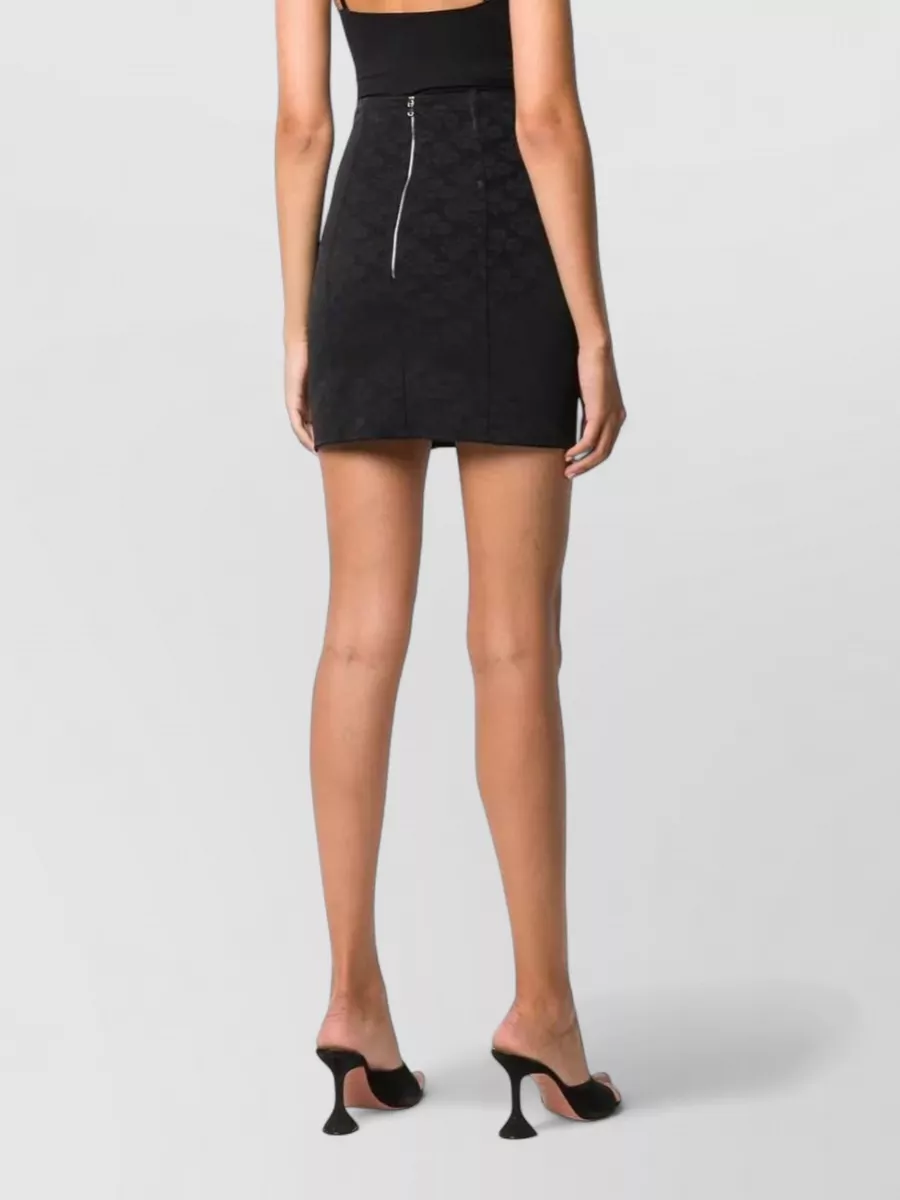 Dolce&Gabbana Lace Up Mini Skirt Floral Satin Panels