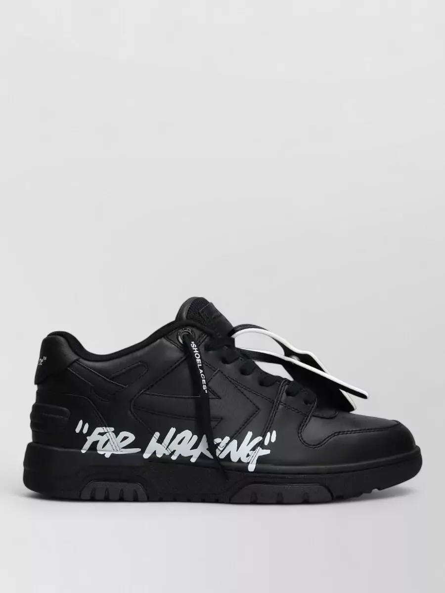 Off-White Leather Low-Top Sneakers