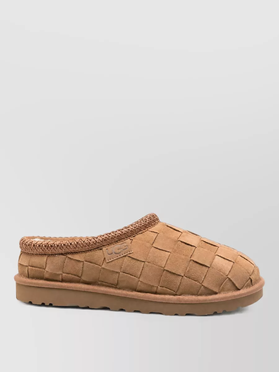 Ugg suede leather woven slippers