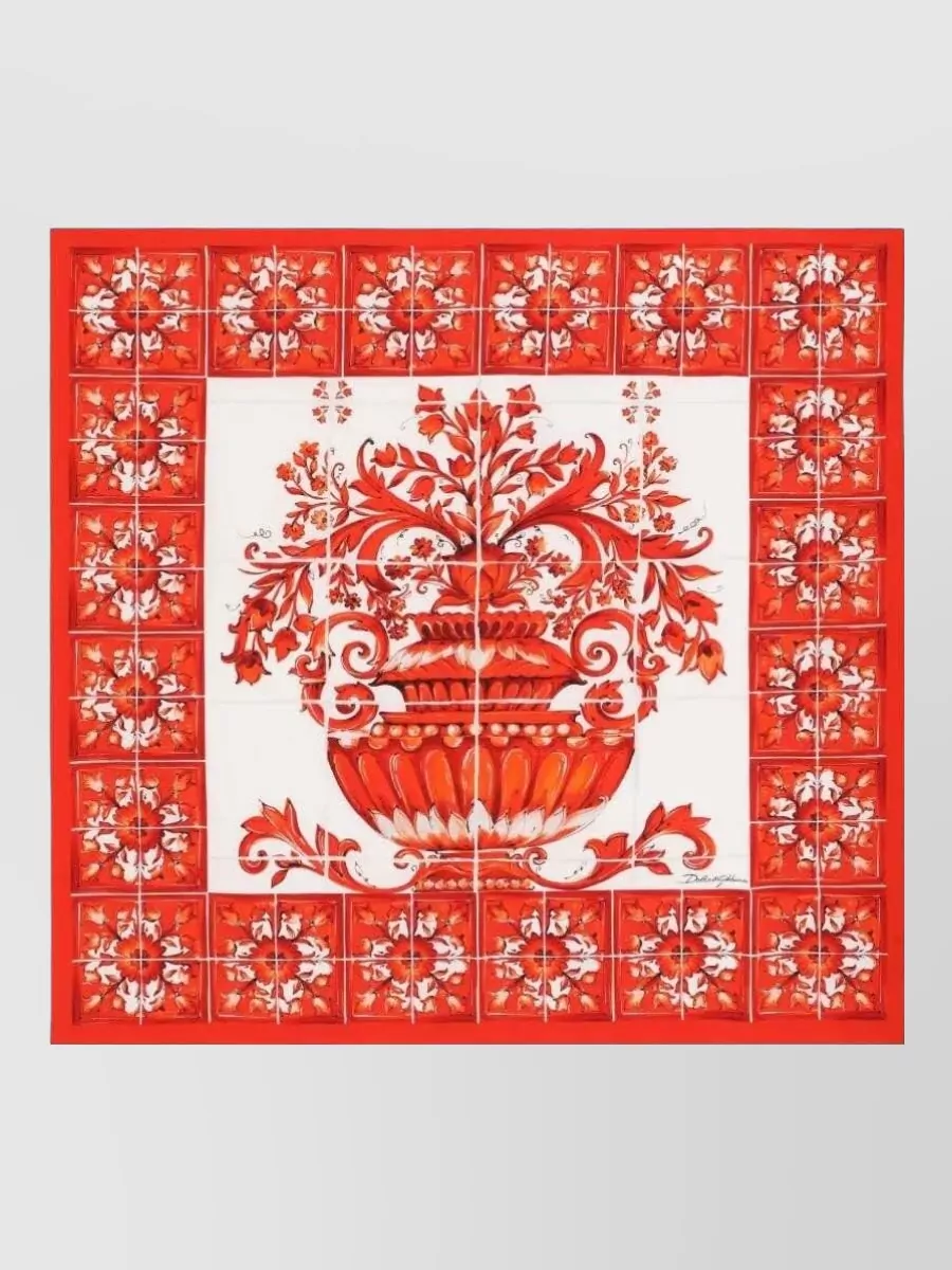 Dolce&Gabbana silk majolica print scarf
