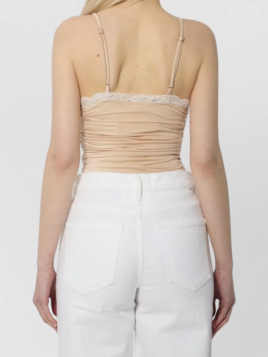 Chloé Ruched Lace Bodysuit