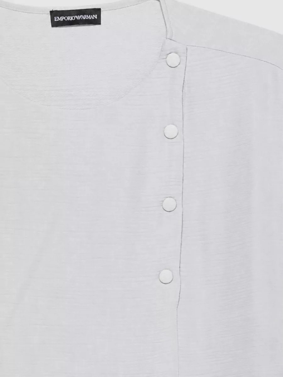 Emporio Armani Textured Short-Sleeve Top