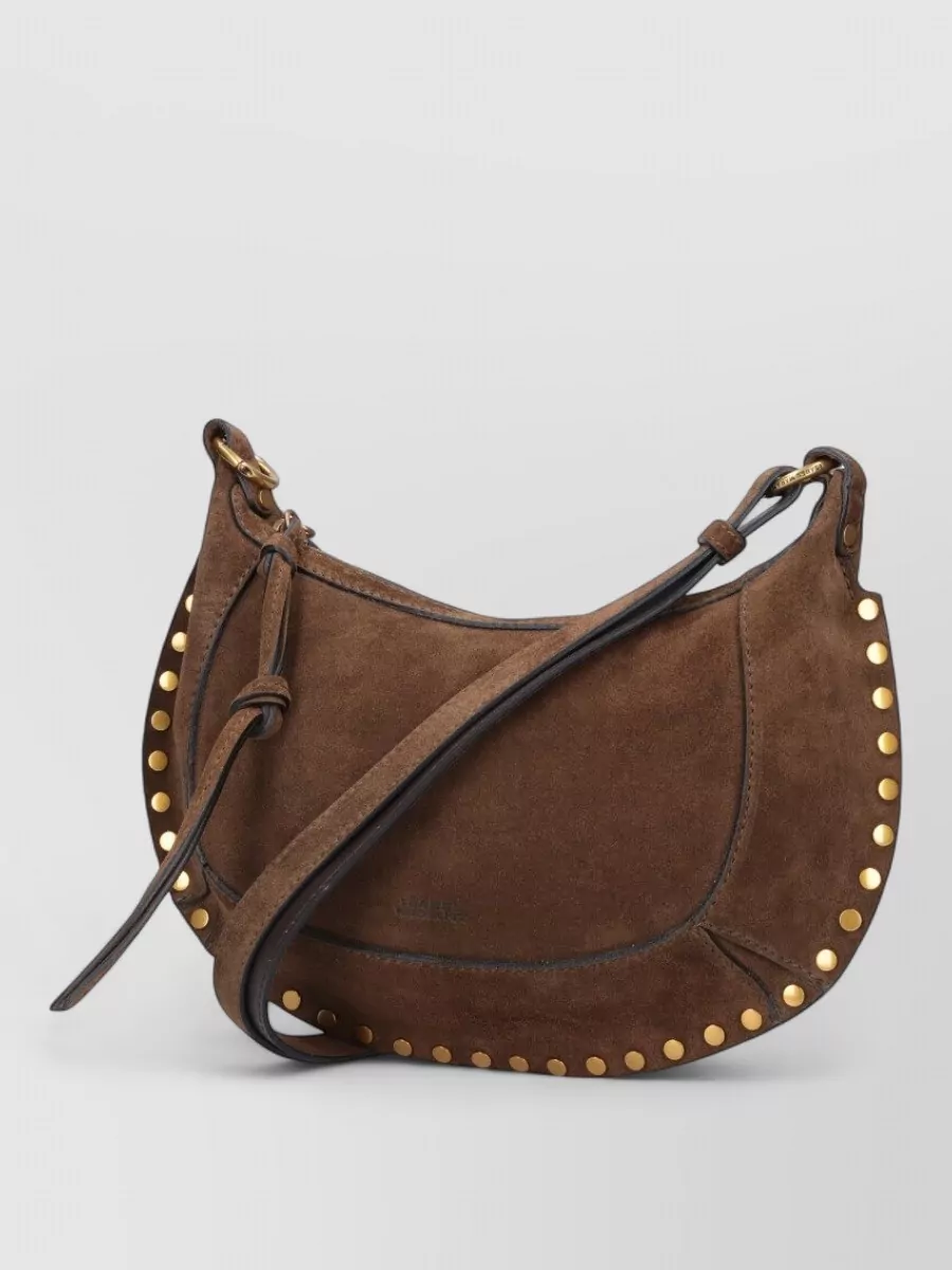 Isabel Marant Suede Shoulder Bag Studded Detailing Strap