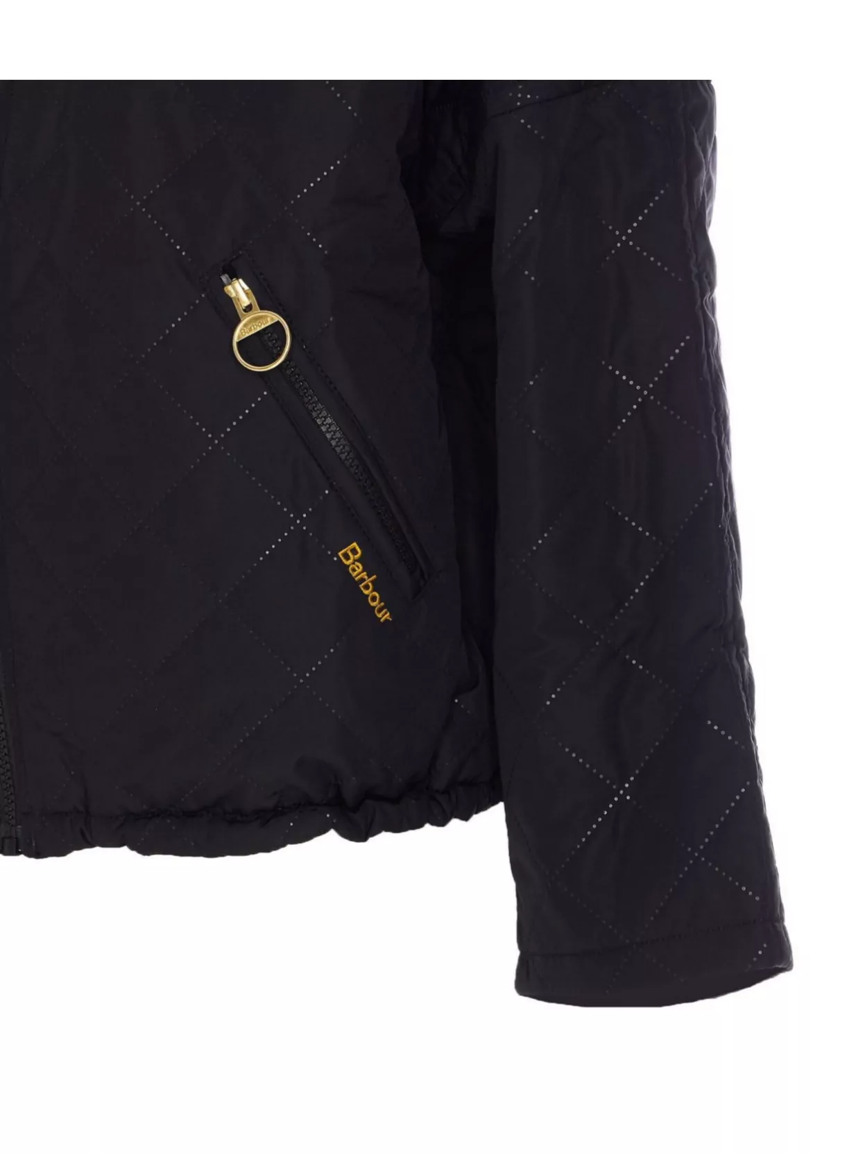 Barbour Crewneck Quilted Jacket Zip Pockets