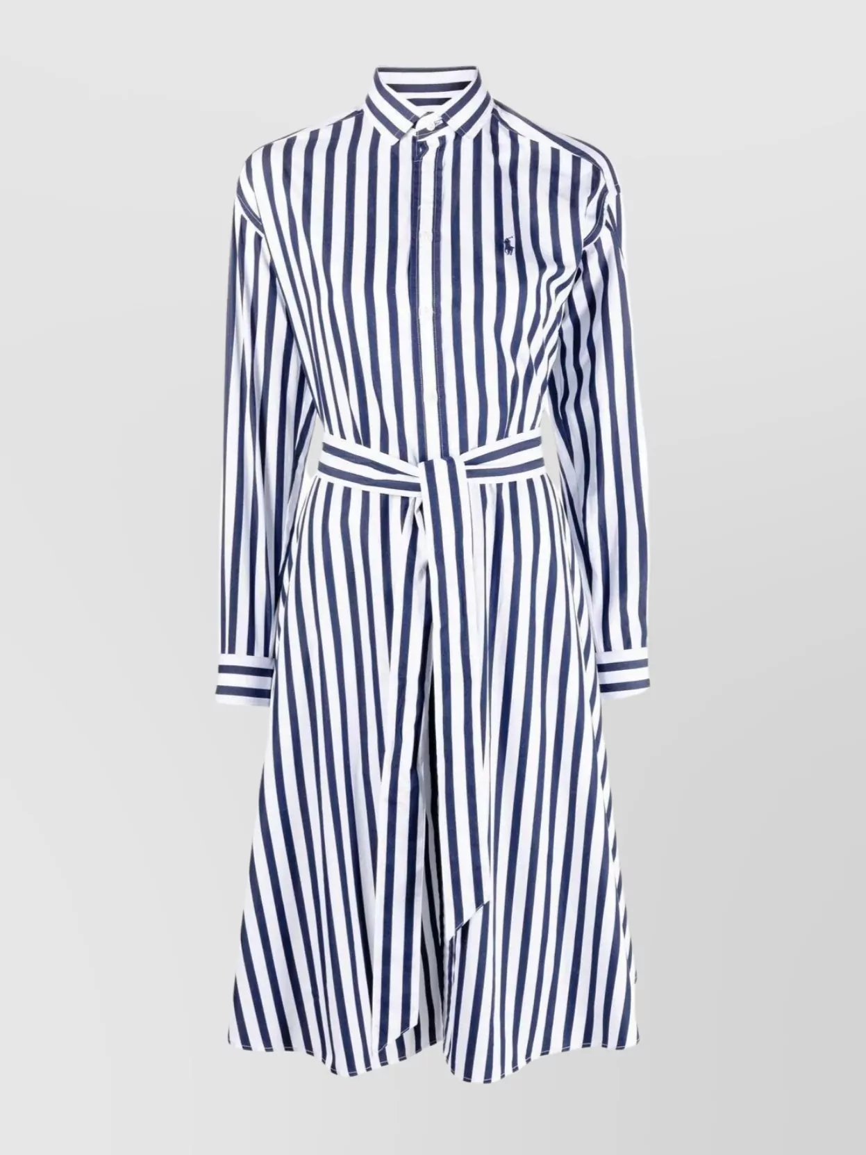 Shop Polo Ralph Lauren Striped Shirtdress With Belted Waist