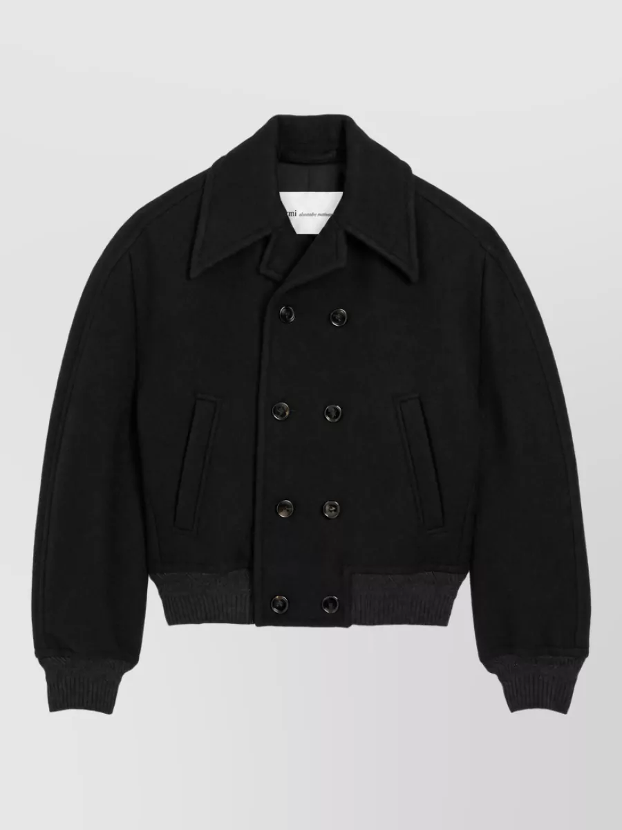 Ami Paris wool double-breasted bomber jacket