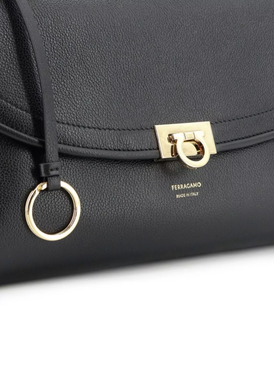 Ferragamo Gancini Leather Clutch Bag