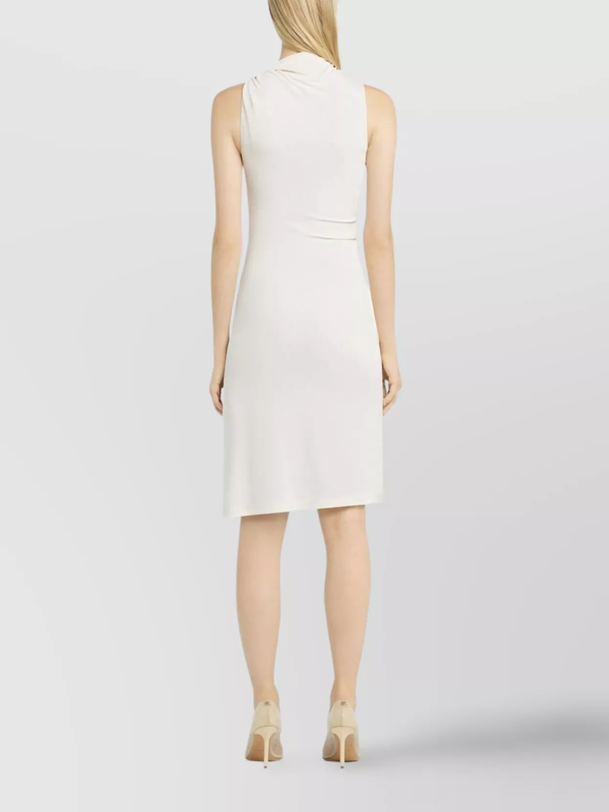 Courrèges Draped Twist Knee-Length Dress
