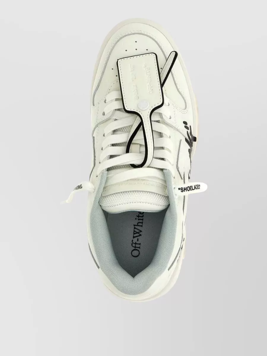 Off-White Leather Low-Top Sneakers