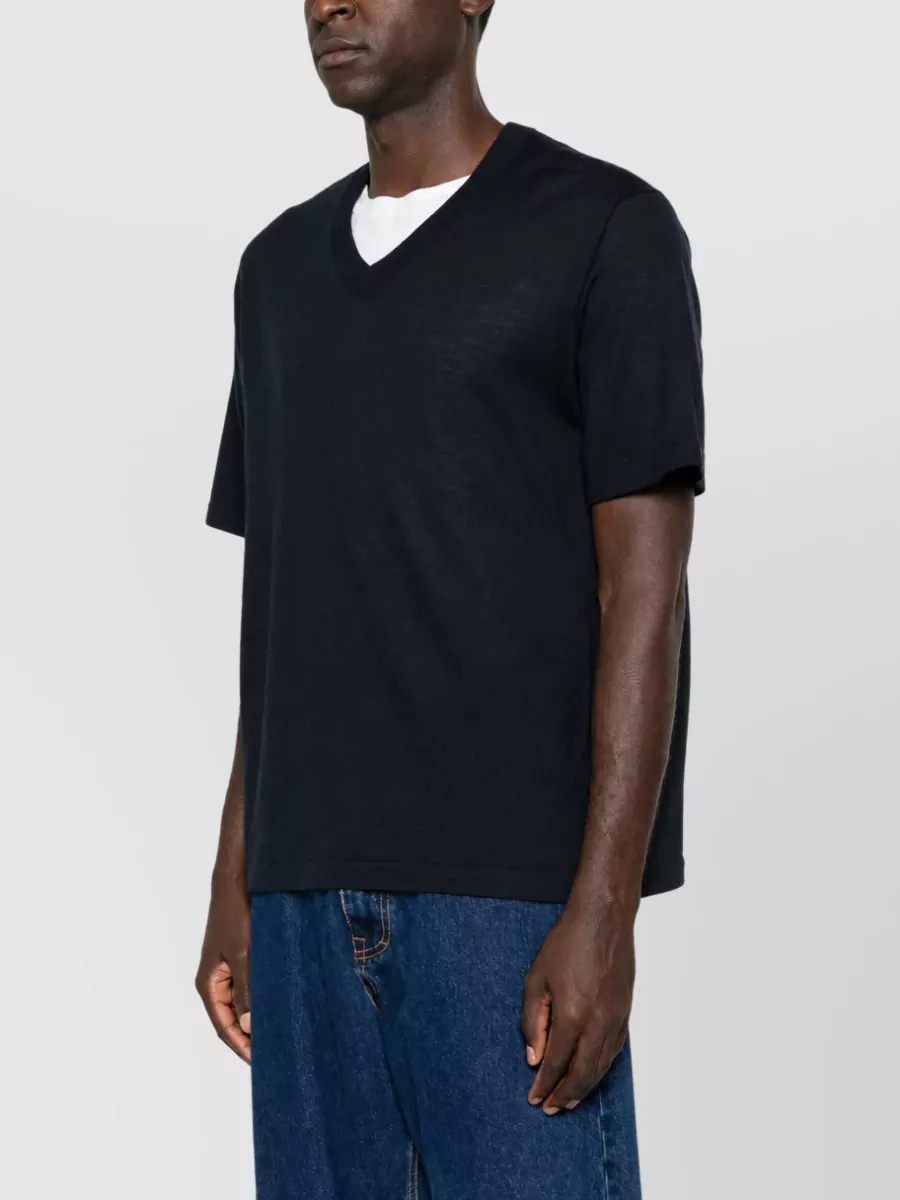 Lisa Yang Cashmere V-Neck Short-Sleeve T-Shirt