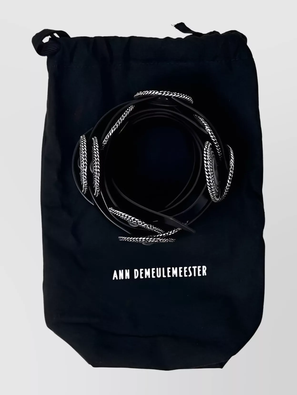 Ann Demeulemeester Adjustable Nappa Leather Concho Belt