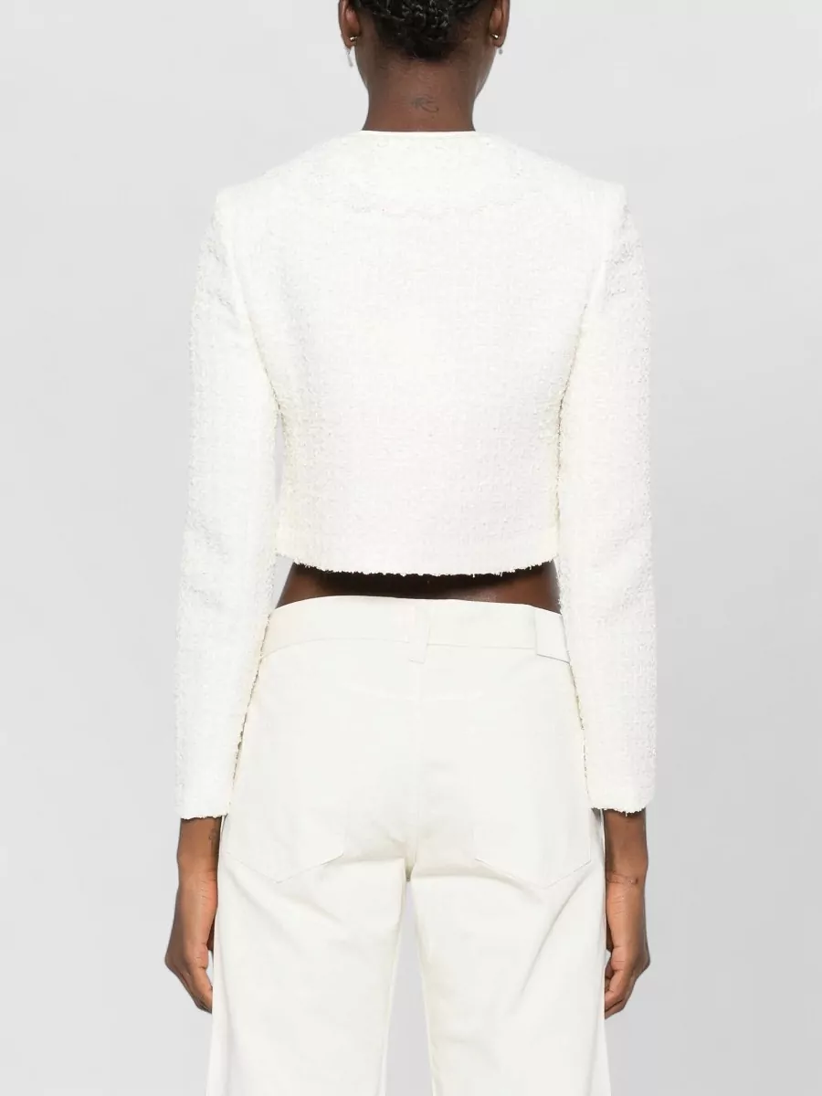 Self-Portrait Bouclé Lace-Trim Suit Jacket