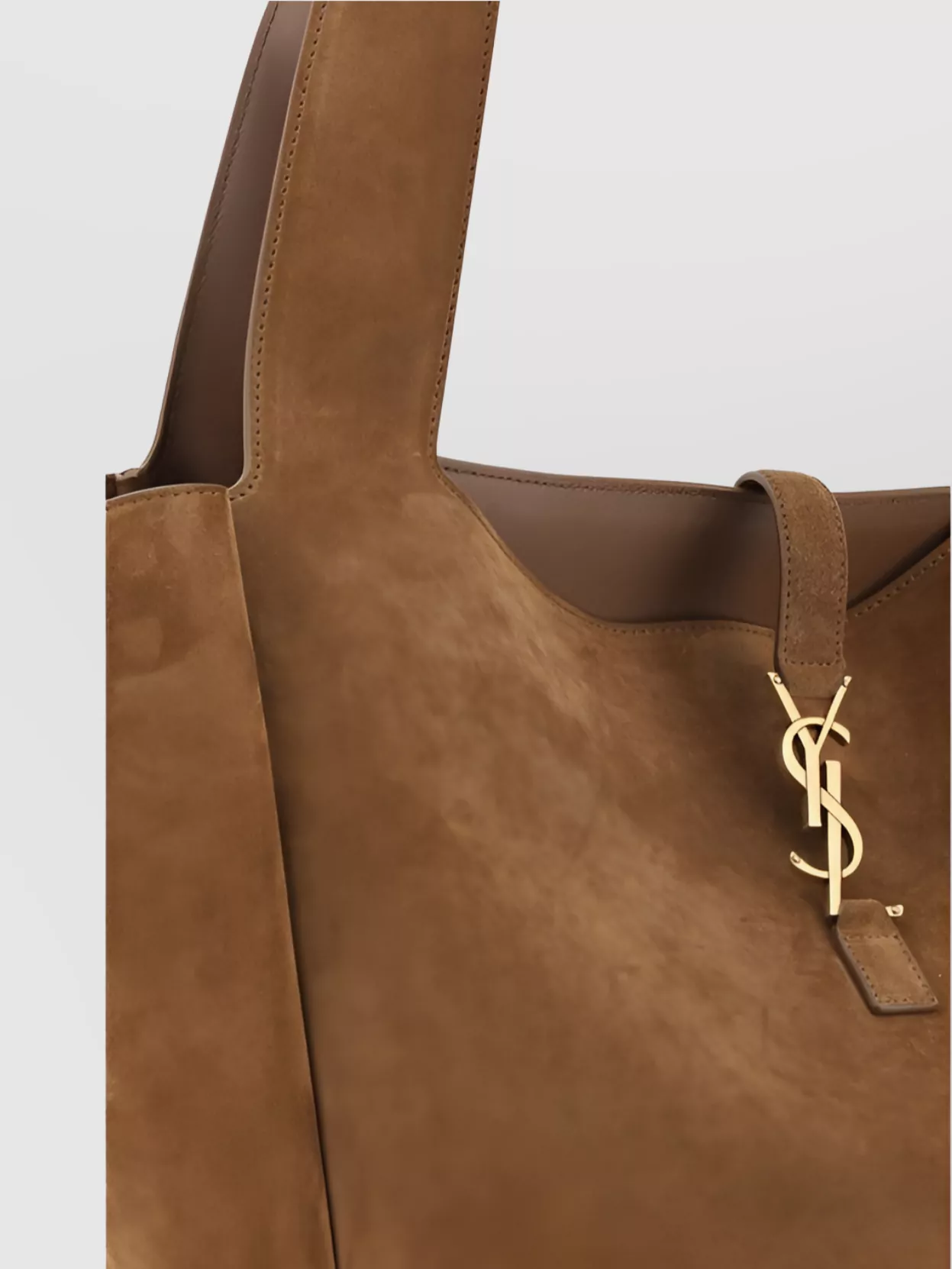 Saint Laurent 5 To 7 Bea Leather Tote Bag In Brown