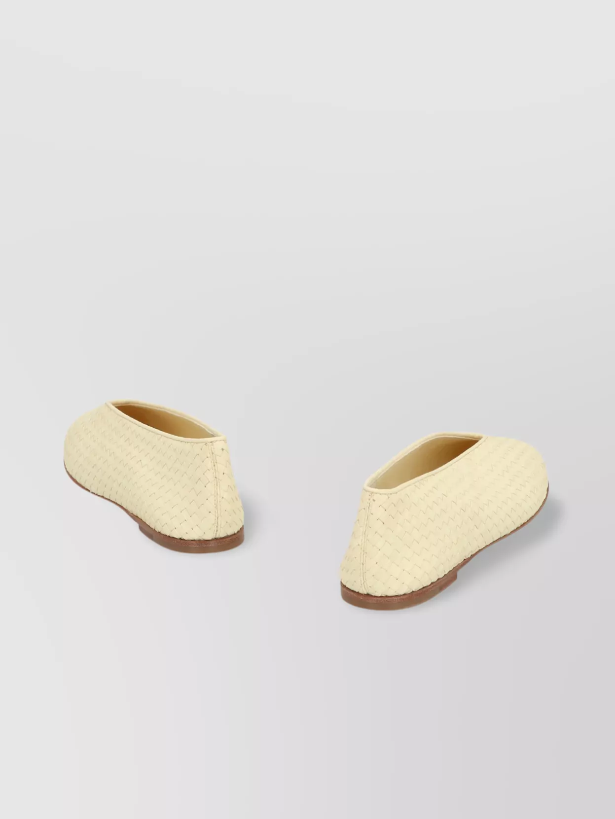 Bottega Veneta Rosa Woven Intrecciato Rubber Studs Ballerina