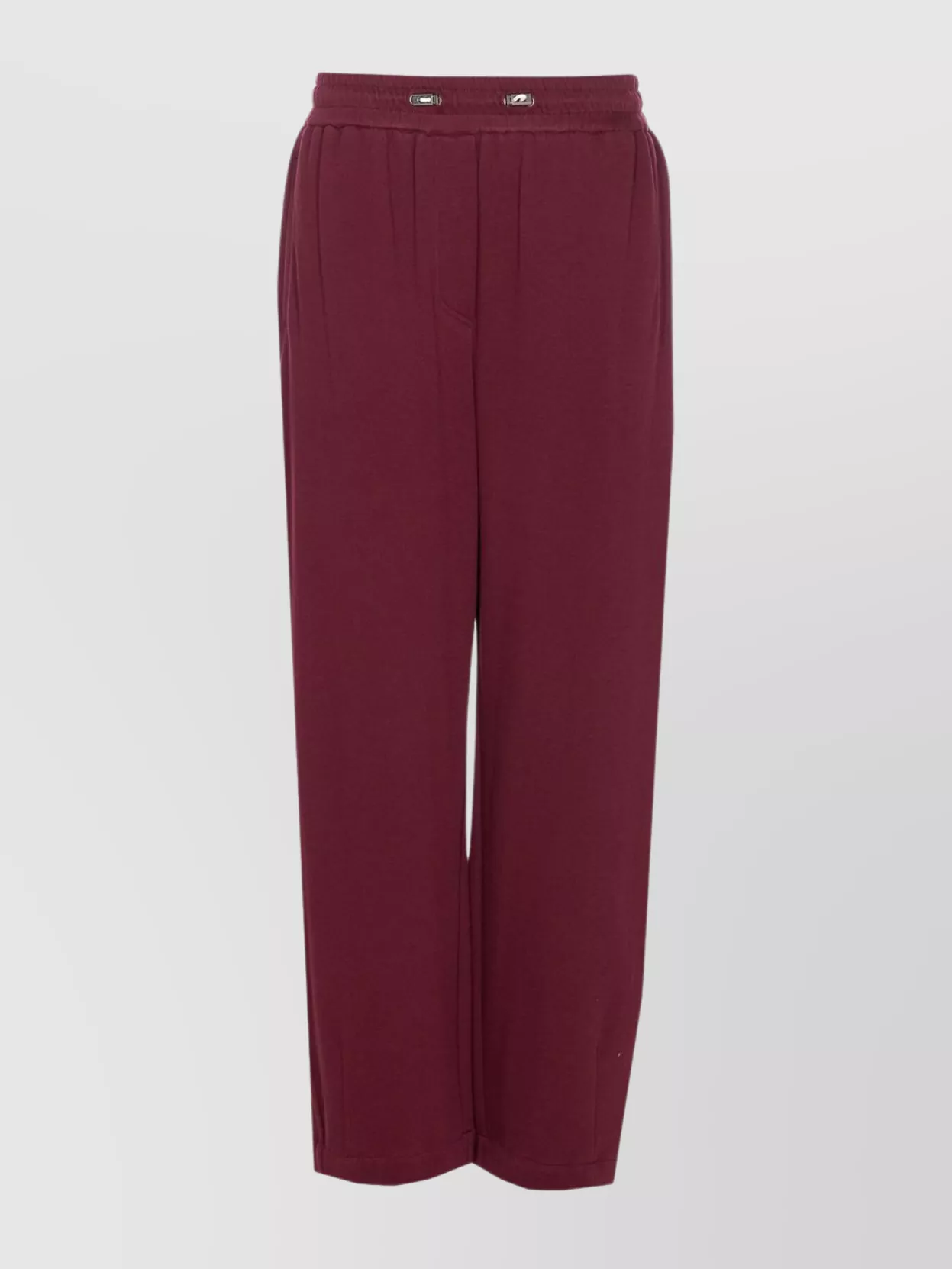 Brunello Cucinelli Track Pants With Elasticized Waist And Pockets In Burgundy
