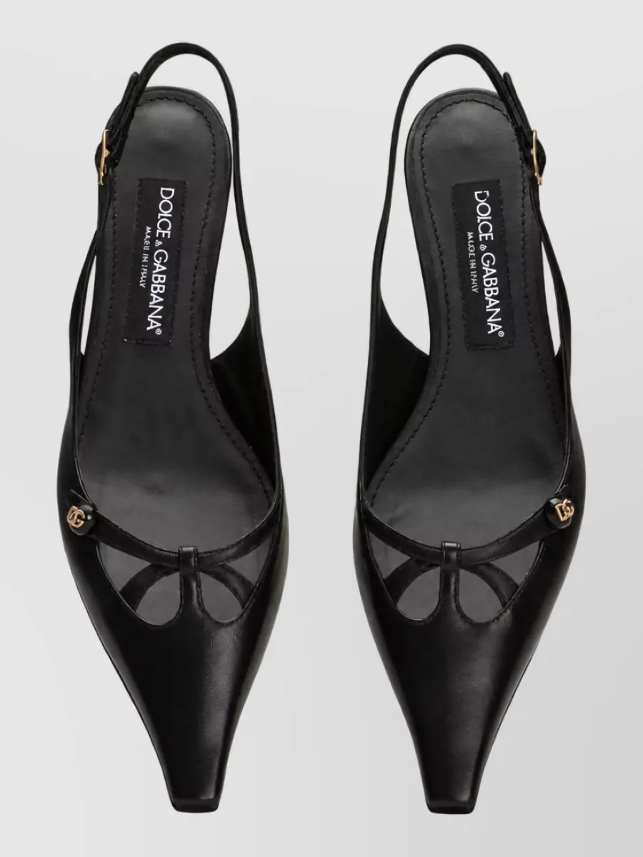 Dolce&Gabbana Leather Slingback Mules