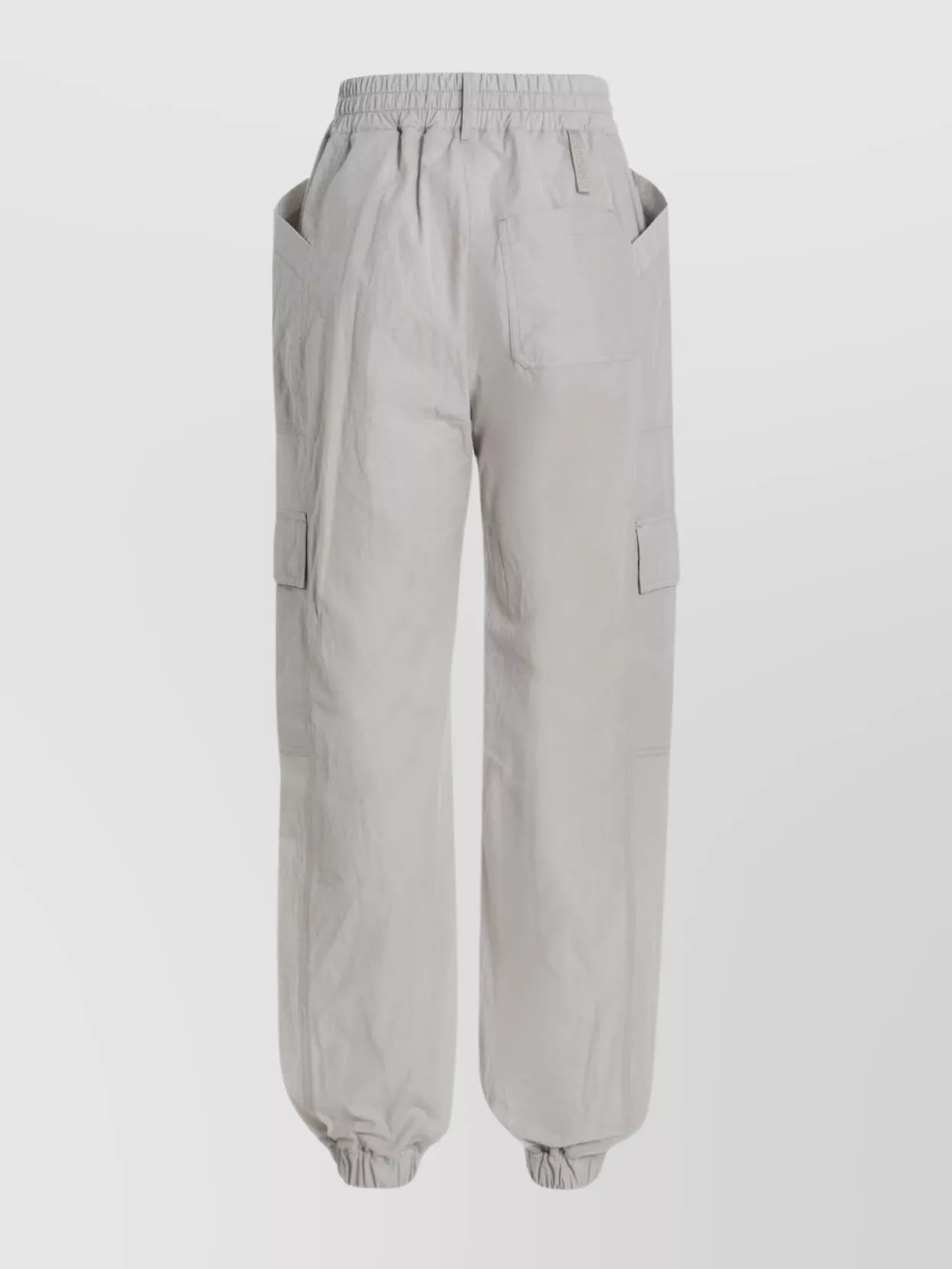 Moncler Utility Cargo Trousers Elastic Waistband In Gray