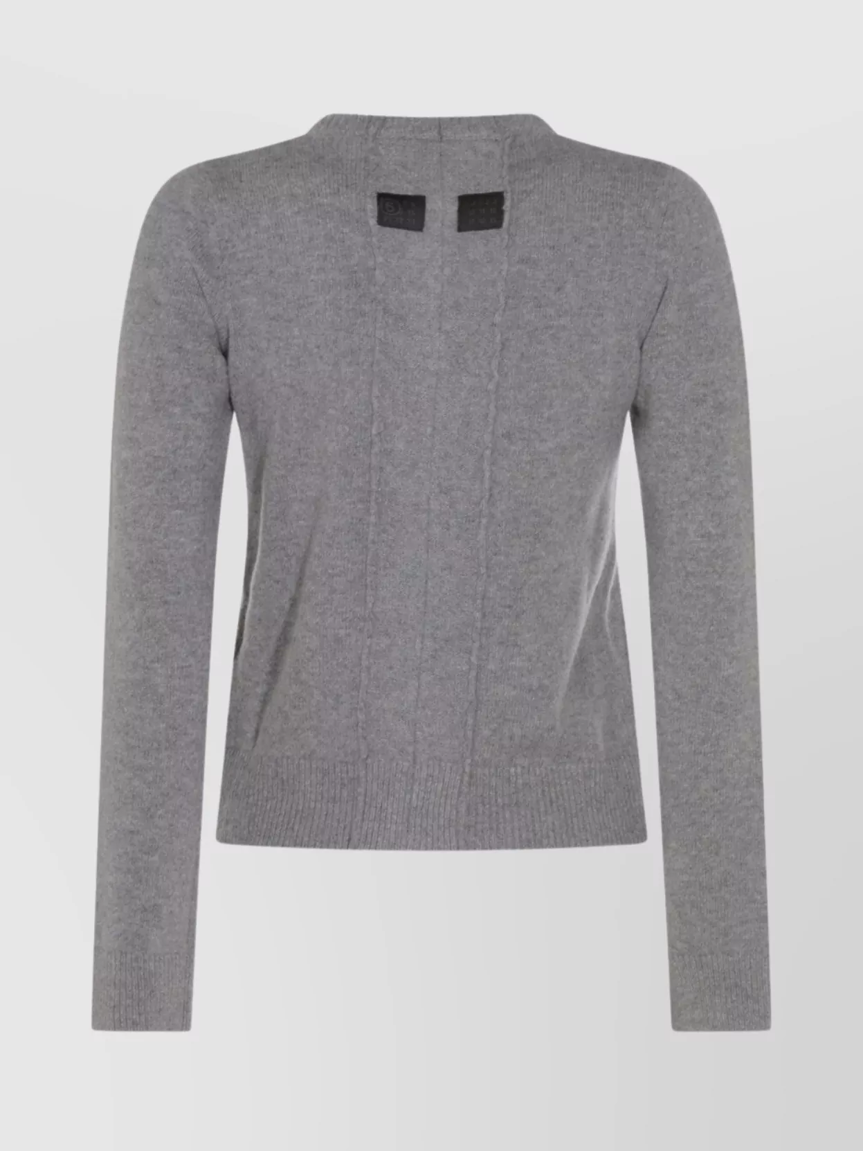 Mm6 Maison Margiela Long Sleeve Knitwear Featuring Front Pockets In Gray