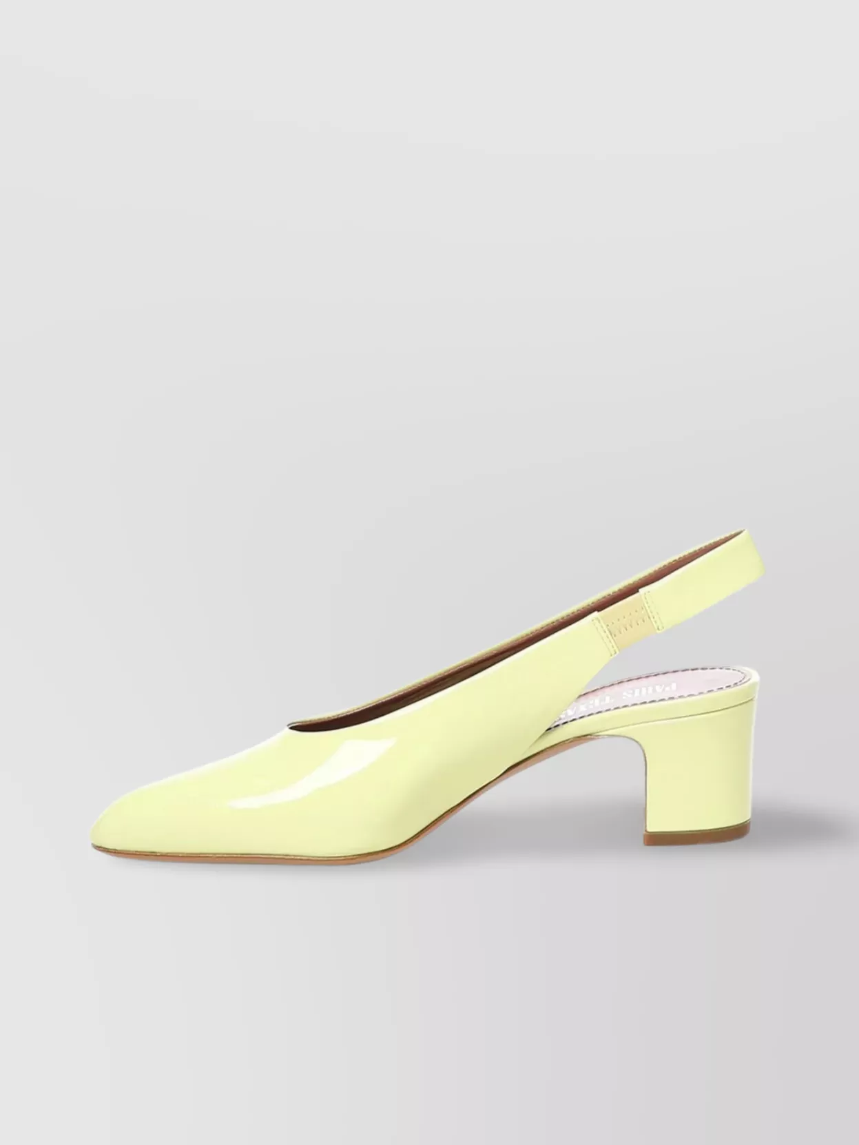 Shop Paris Texas Lavinia Patent Slingback Pumps With Mid Block Heel