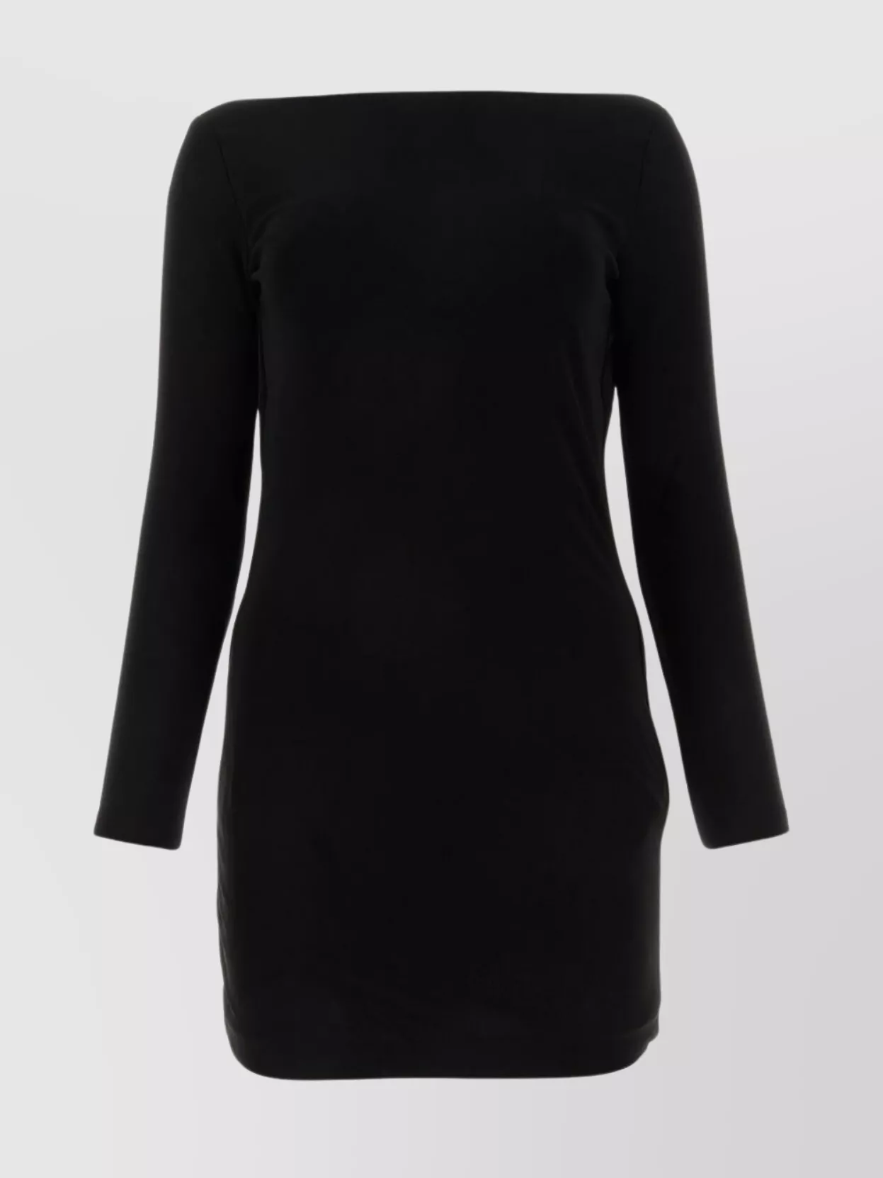 Shop Dsquared2 Viscose Mini Dress With Hooded Back And Jewel Chain Embellishment In Black