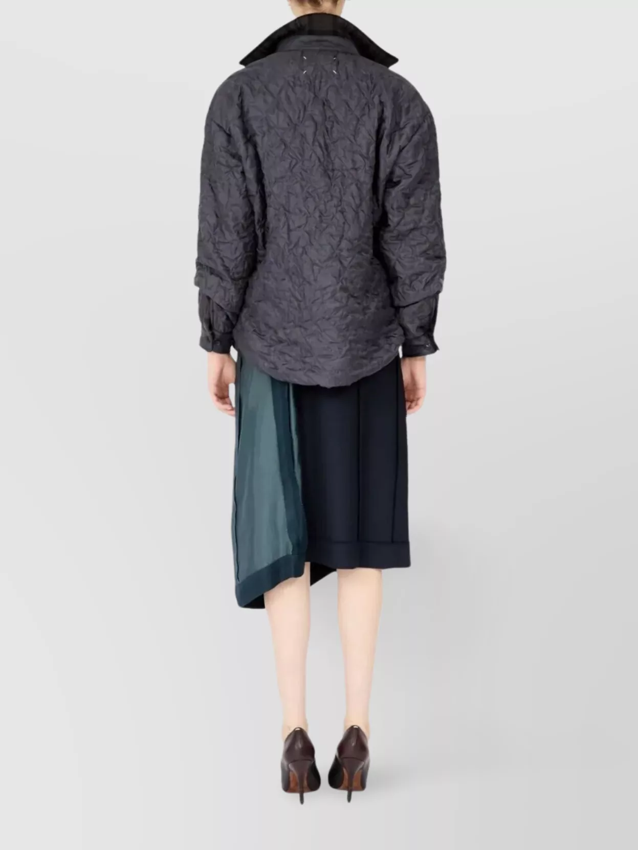 Maison Margiela Quilted Long Sleeve Shirt Collared Neck