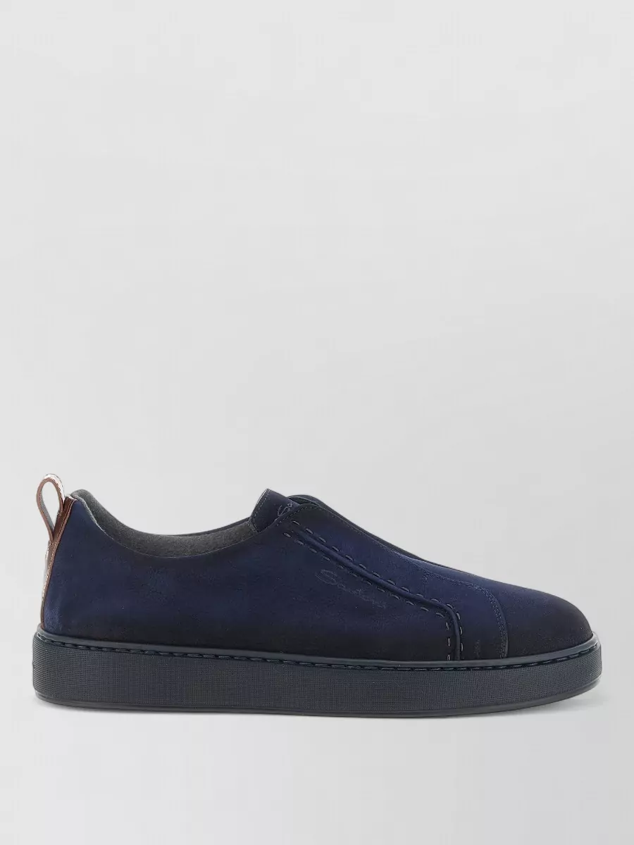 Santoni Leather Low-Top Sneakers