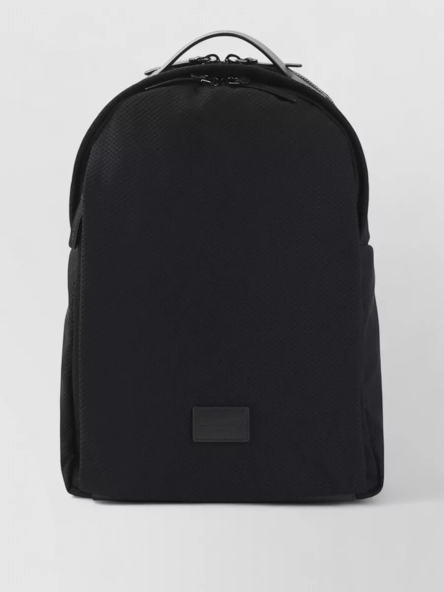 Giorgio Armani mesh and leather backpack