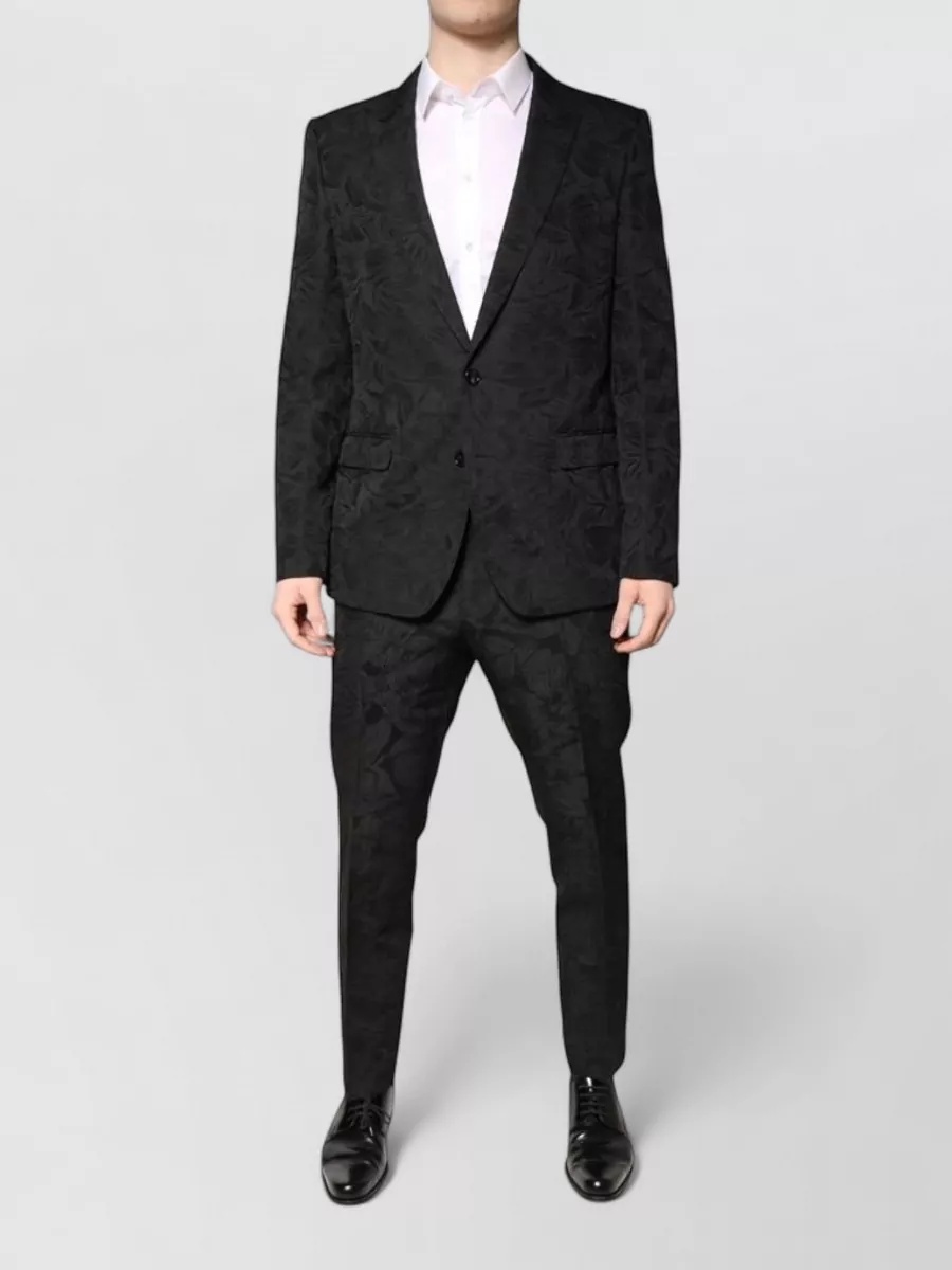 Dolce&Gabbana Floral jacquard single-breasted suit