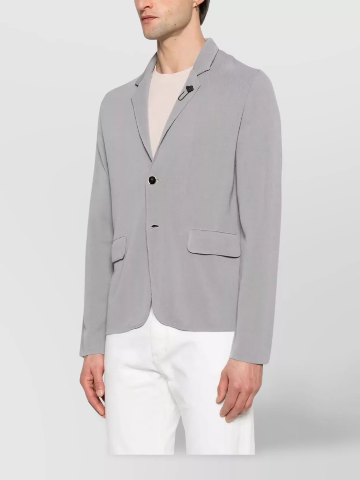 Lardini Men's Lightweight Knit Jacket With Back Vent