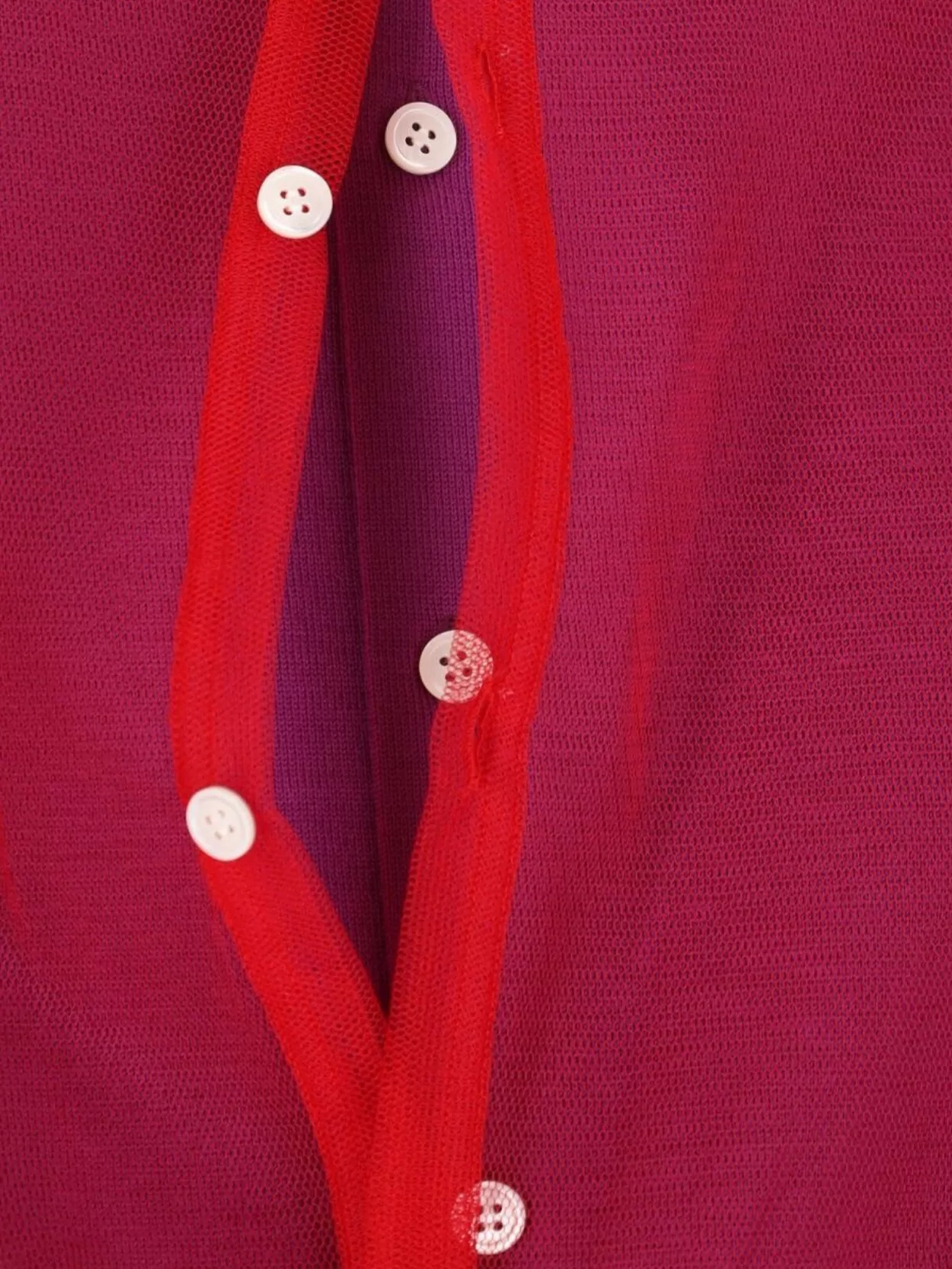 Shop Comme Des Garçons Crewneck Knitwear With Long Sleeves And Sheer Fabric