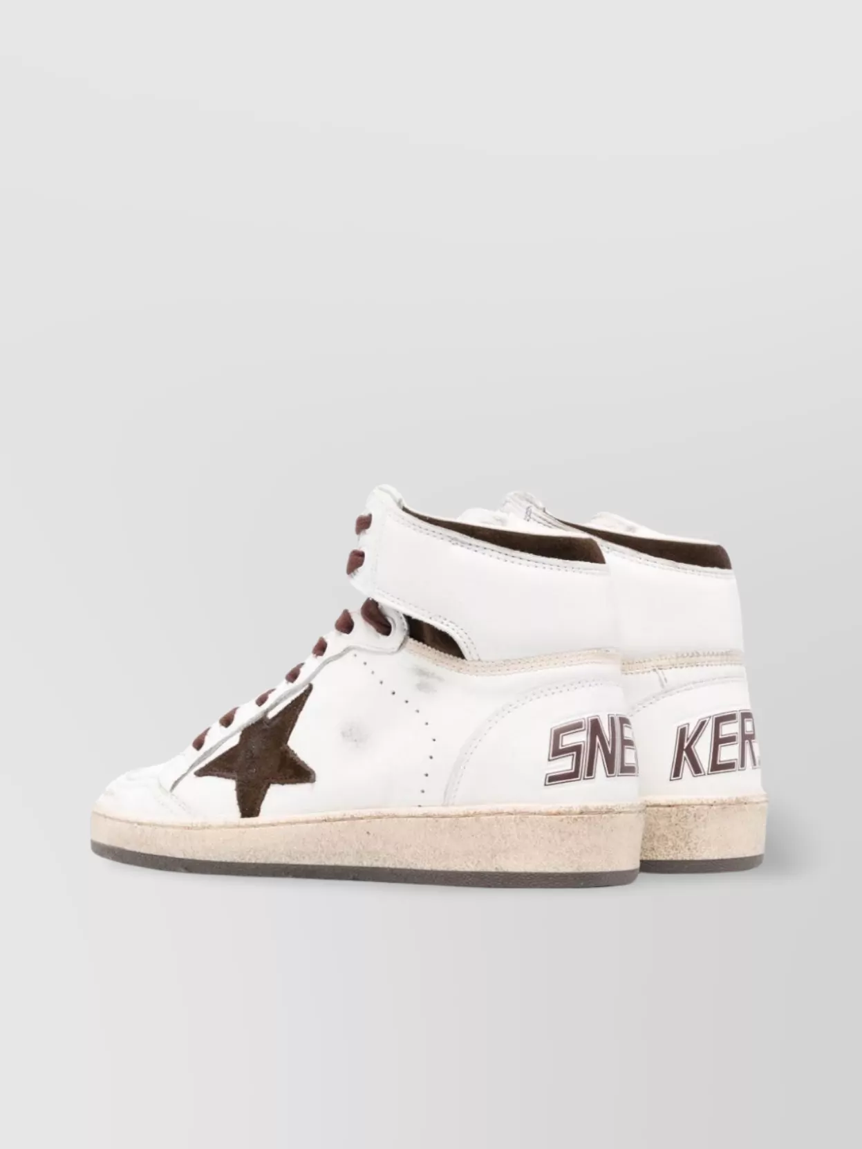 Golden Goose Sky Star Nappa Upper And Spur Nylon Tongue Suede Star In White