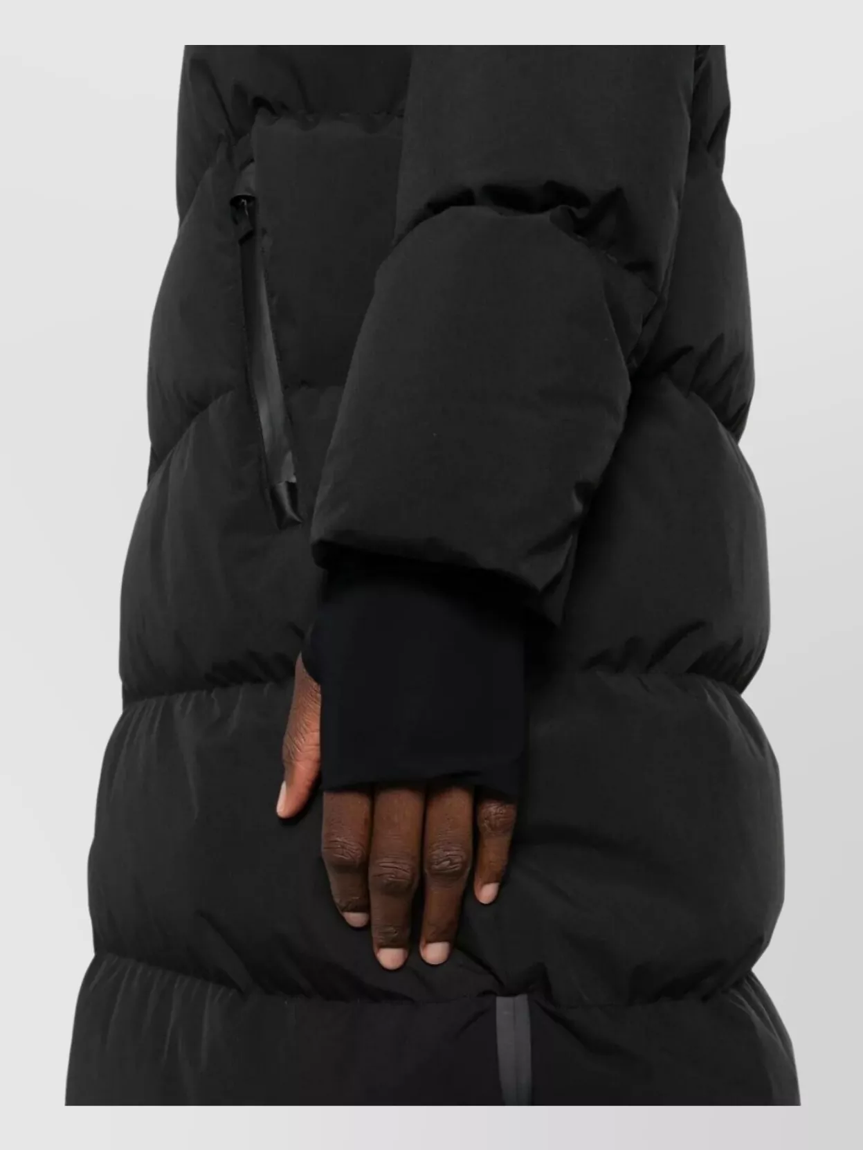 Herno Hooded Quilted Long Down Jacket With Pockets