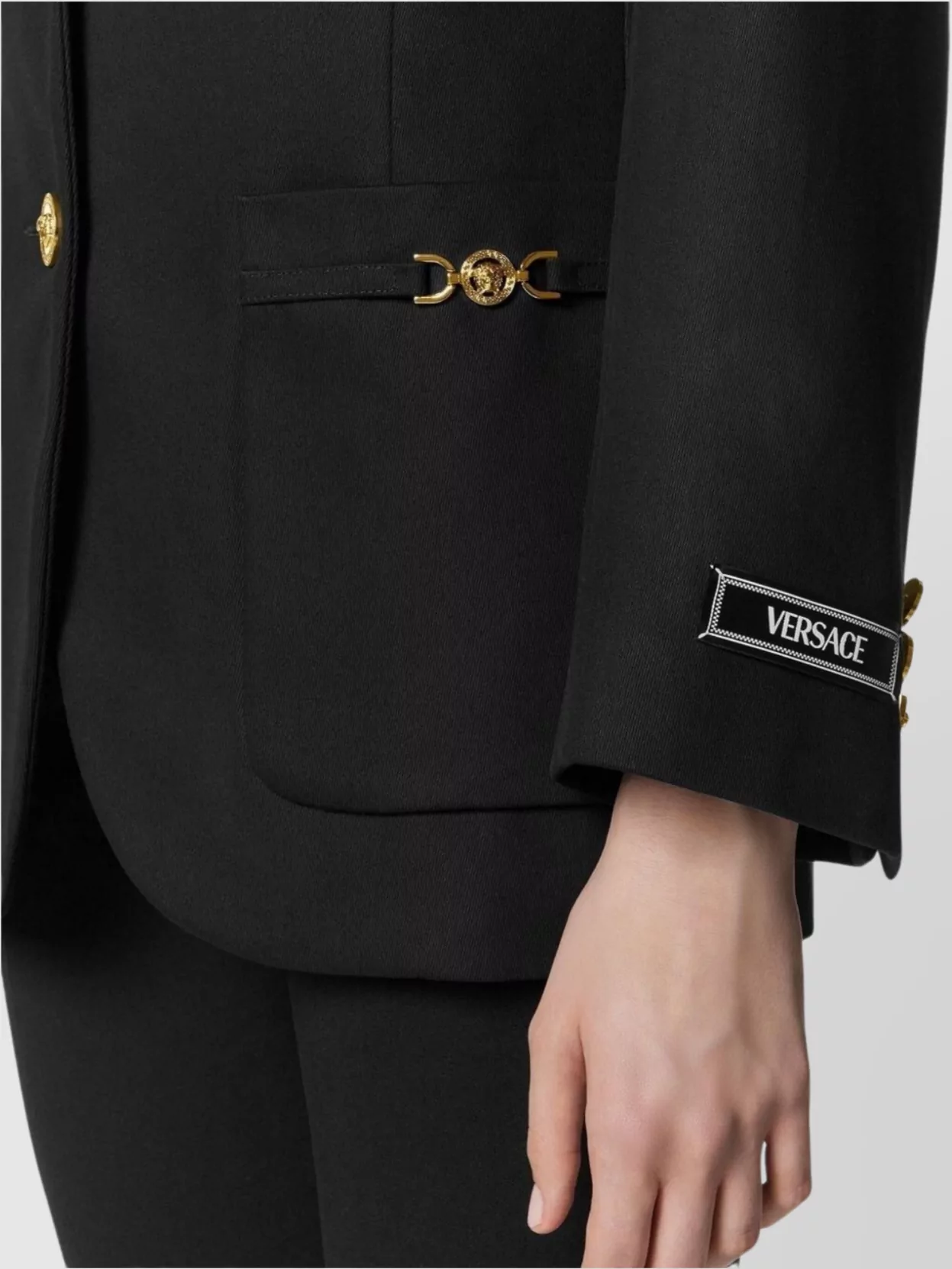 Versace Tailored Jacket With Embellished Back Detail