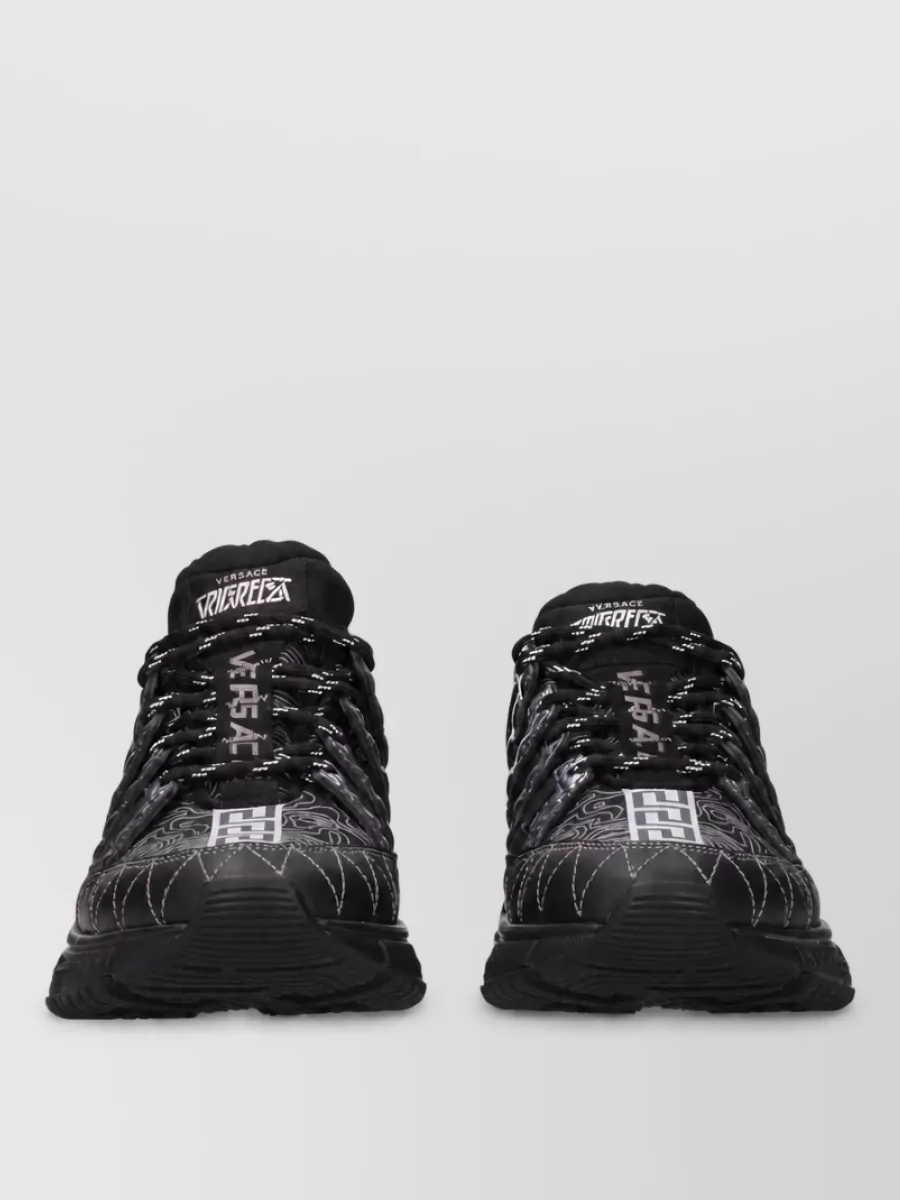 Versace fabric low-top sneakers