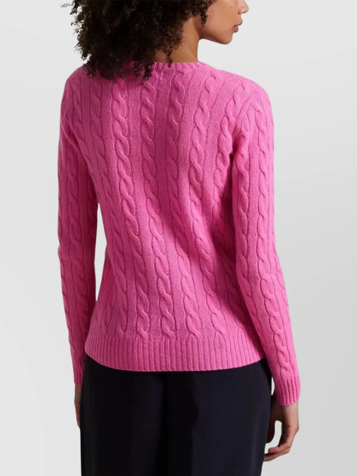 Polo Ralph Lauren Cashmere Wool Cable Knit Crewneck Jumper