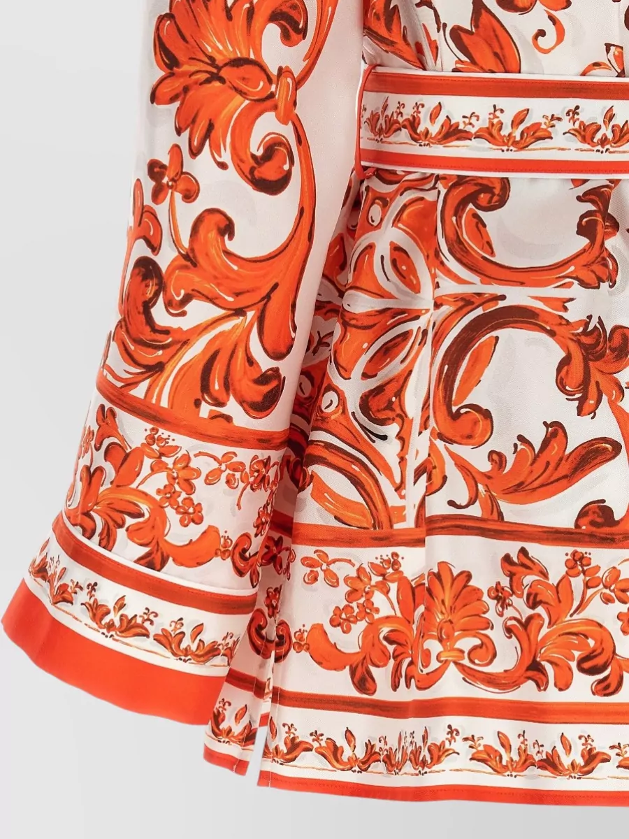 Dolce&Gabbana Silk Printed Long-Sleeve Shirt
