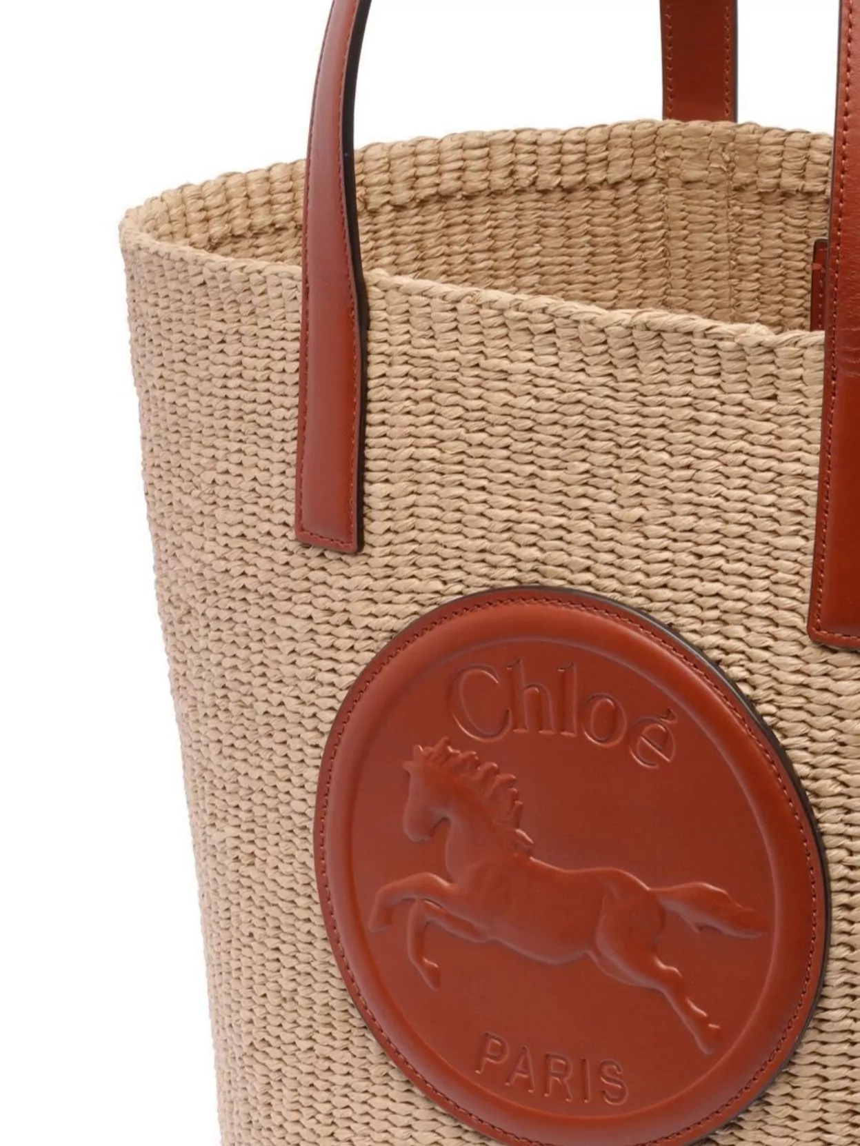 Chloé Open Top Woven Basket Shoulder Bag