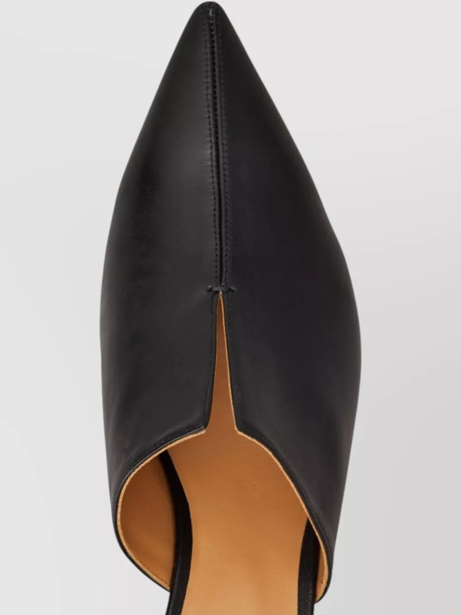 Tod's Leather Pointed Toe Mules Cut Out Detail