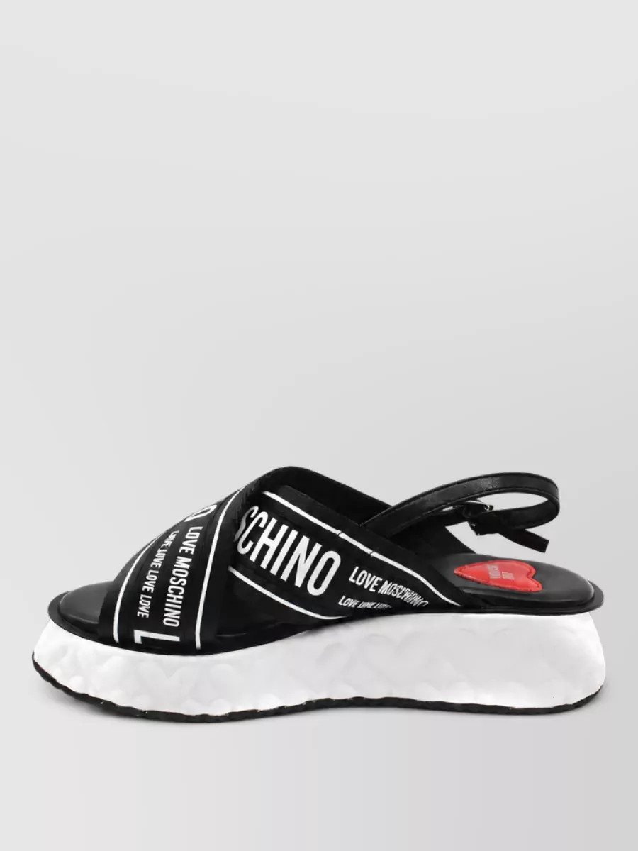 Love Moschino Leather Slides