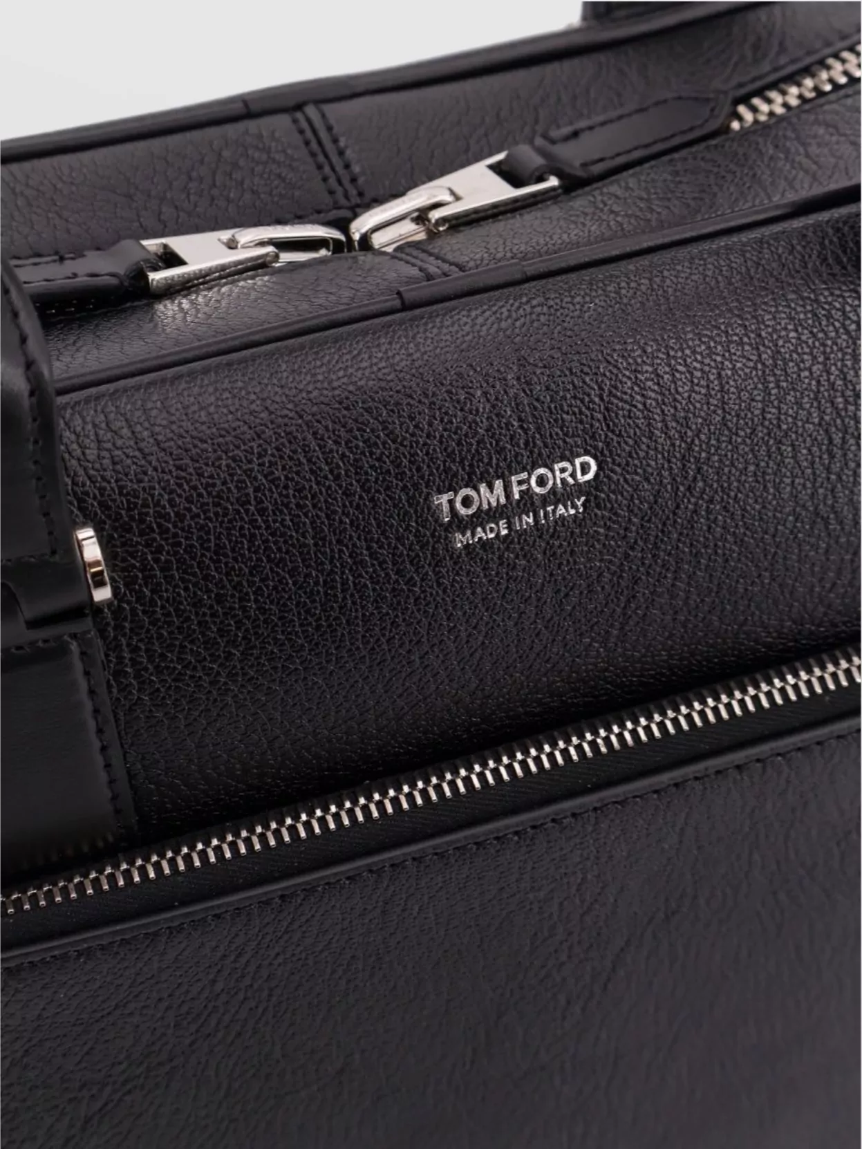 Tom Ford Leather Logo Work Bag
